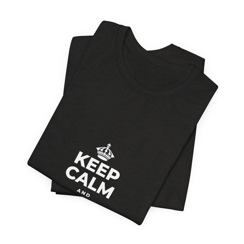 KEEP CALM AND STAY UNBOTHERED T-Shirt (Soft Cream–Heather Mauve)