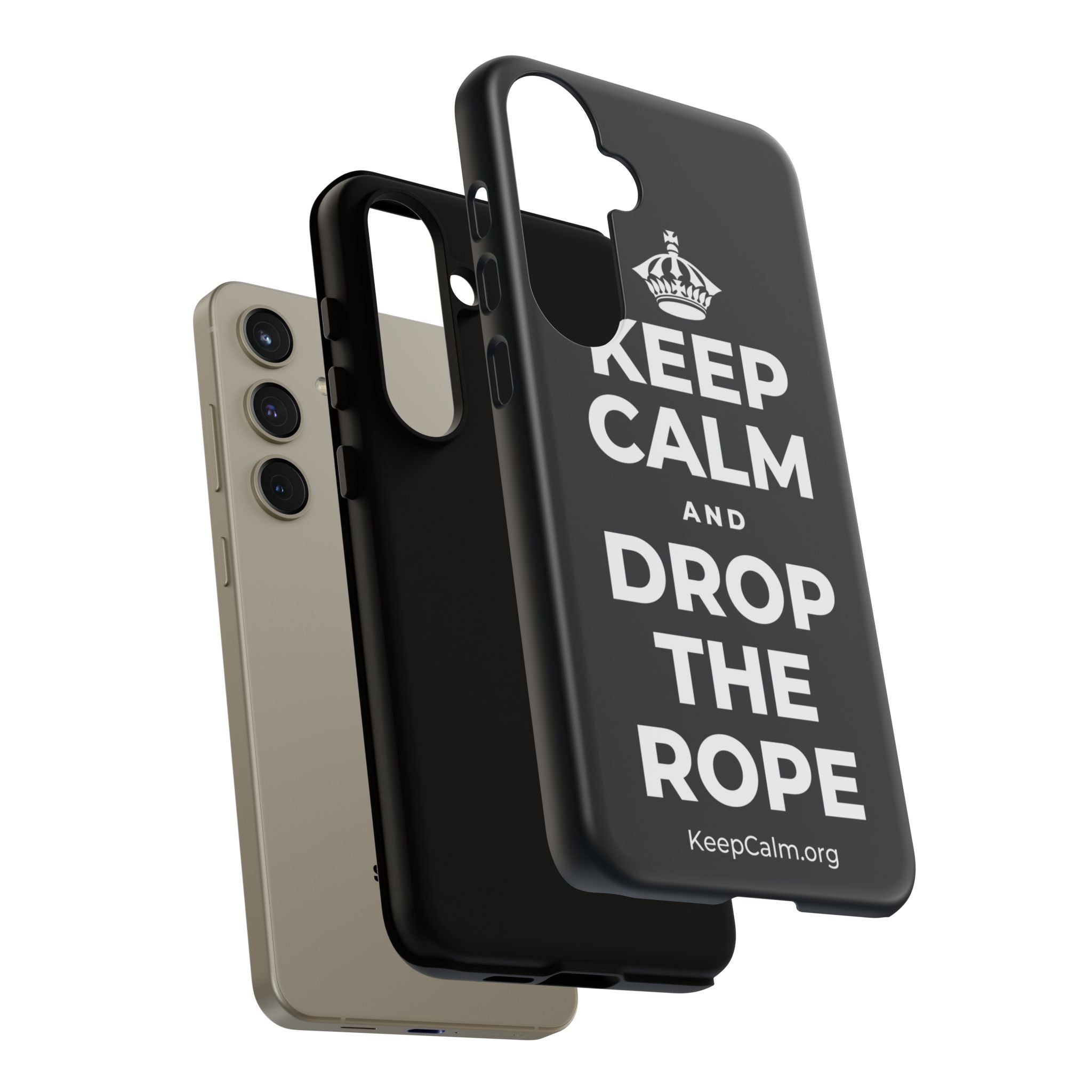 KEEP CALM AND DROP THE ROPE Phone Case (Dark)