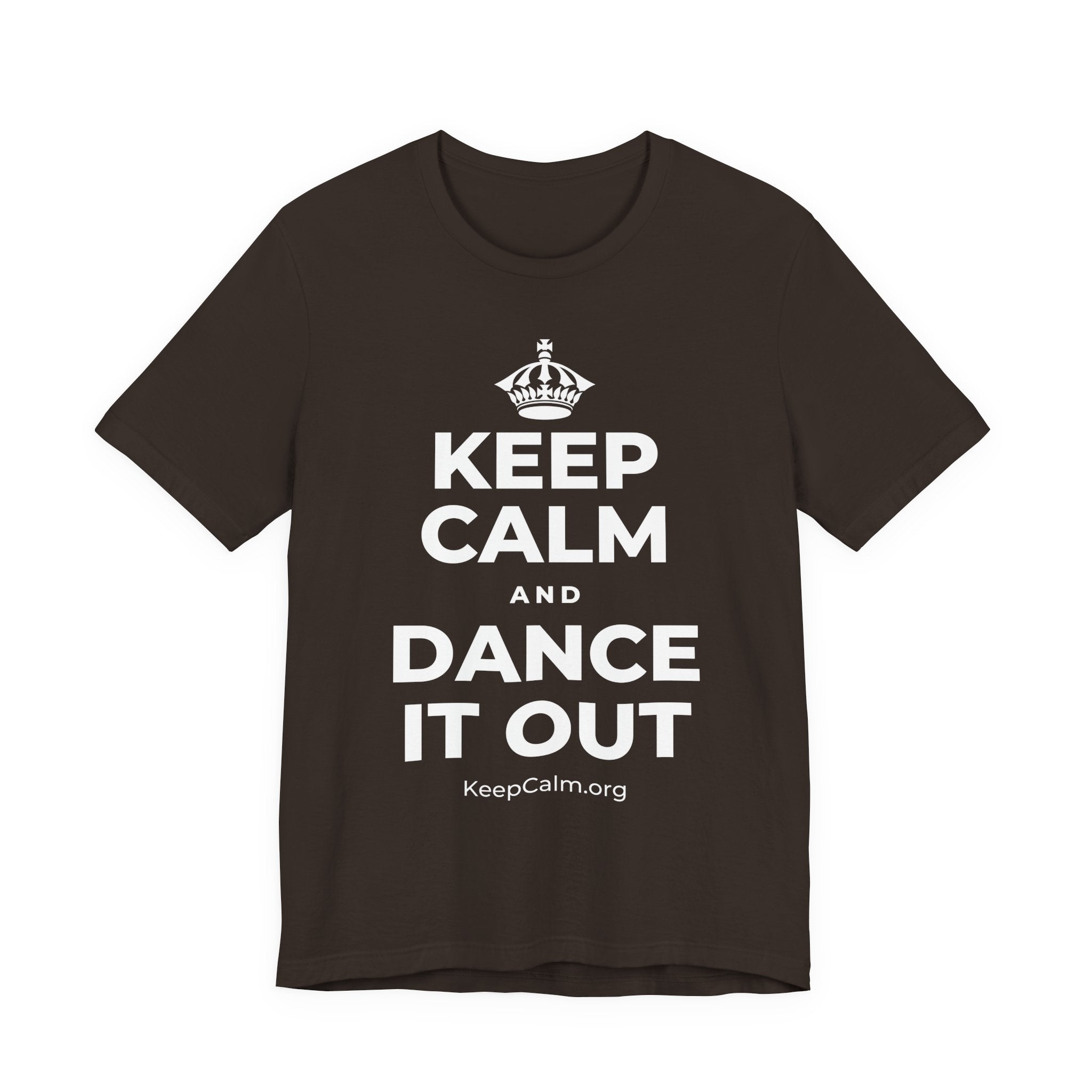 KEEP CALM AND DANCE IT OUT T-Shirt (Soft Cream–Heather Mauve)