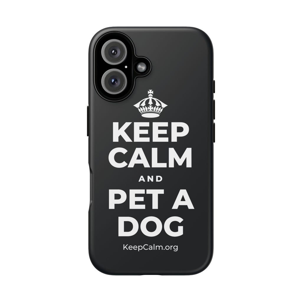 KEEP CALM AND PET A DOG Phone Case (Dark)