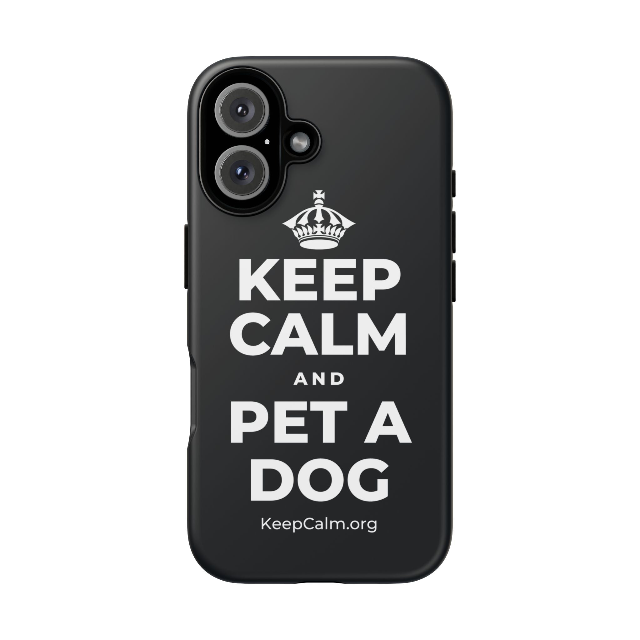 KEEP CALM AND PET A DOG Phone Case (Dark)