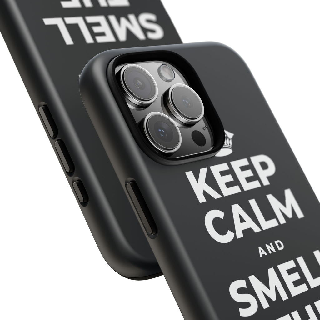 KEEP CALM AND SMELL THE FRESH AIR Phone Case (Dark)