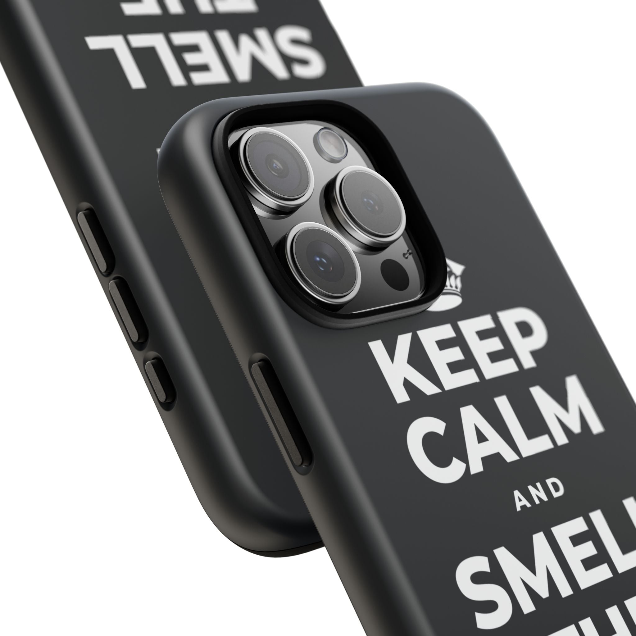 KEEP CALM AND SMELL THE FRESH AIR Phone Case (Dark)