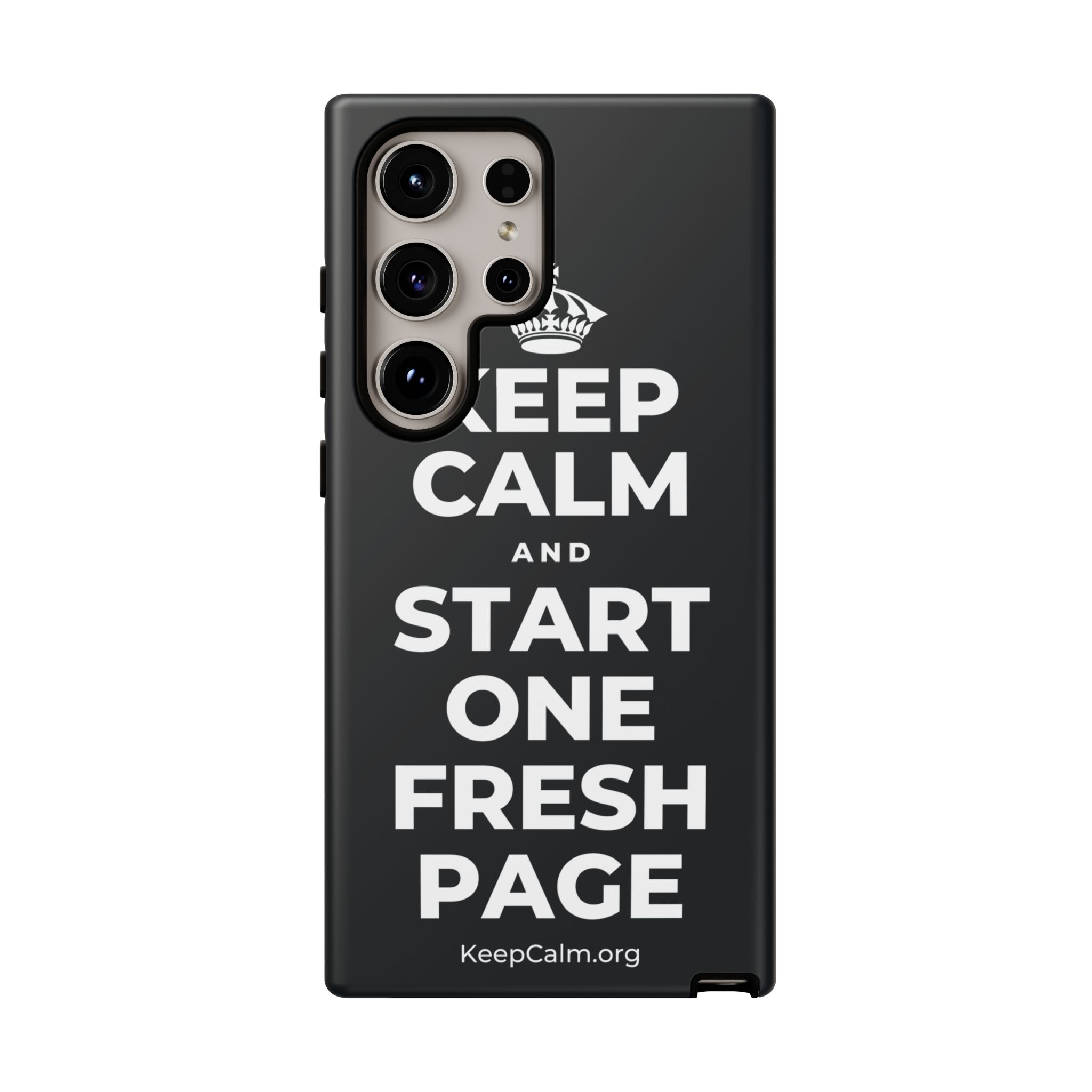 KEEP CALM AND START ONE FRESH PAGE Phone Case (Dark)