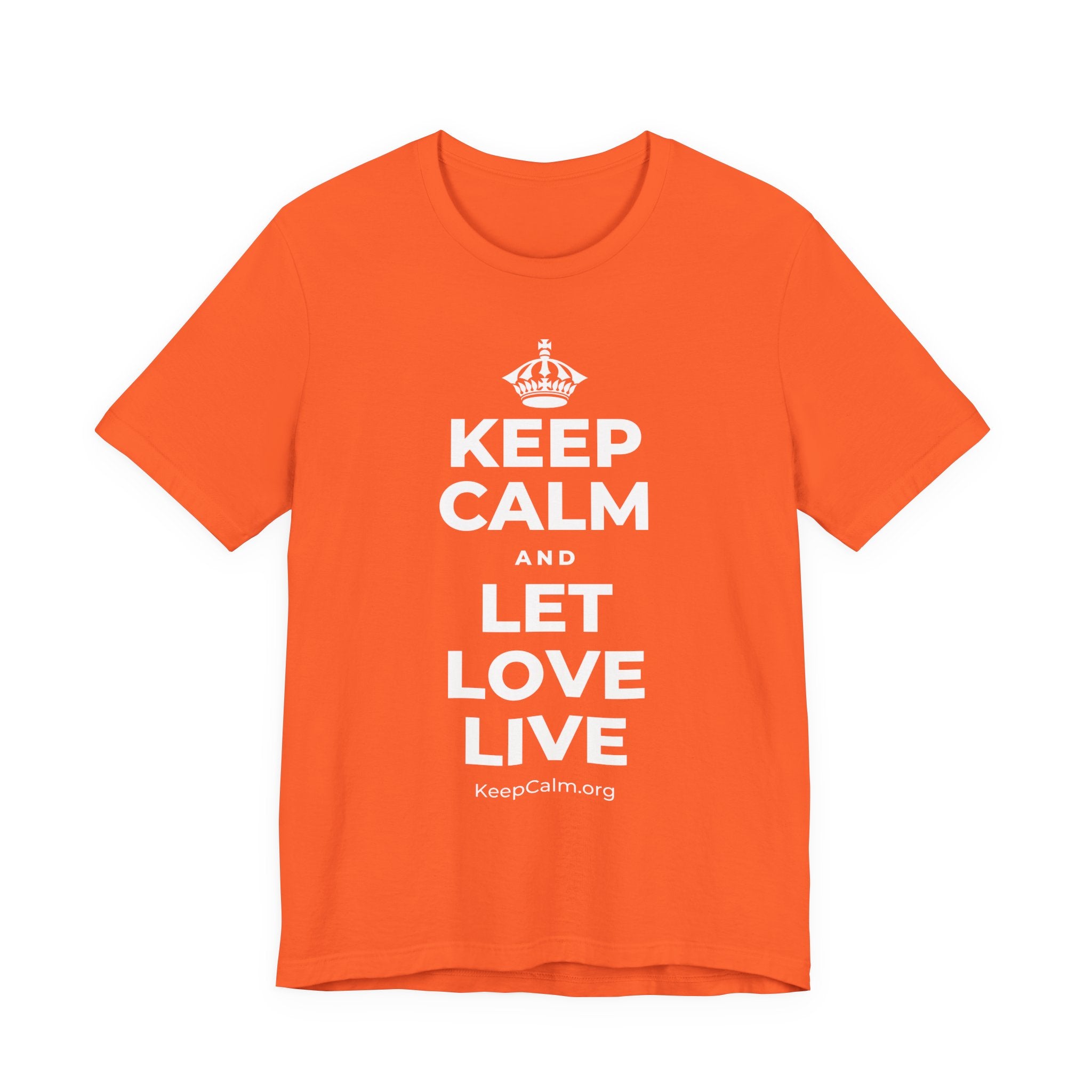 KEEP CALM AND LET LOVE LIVE T-Shirt (Baby Blue–Silver)