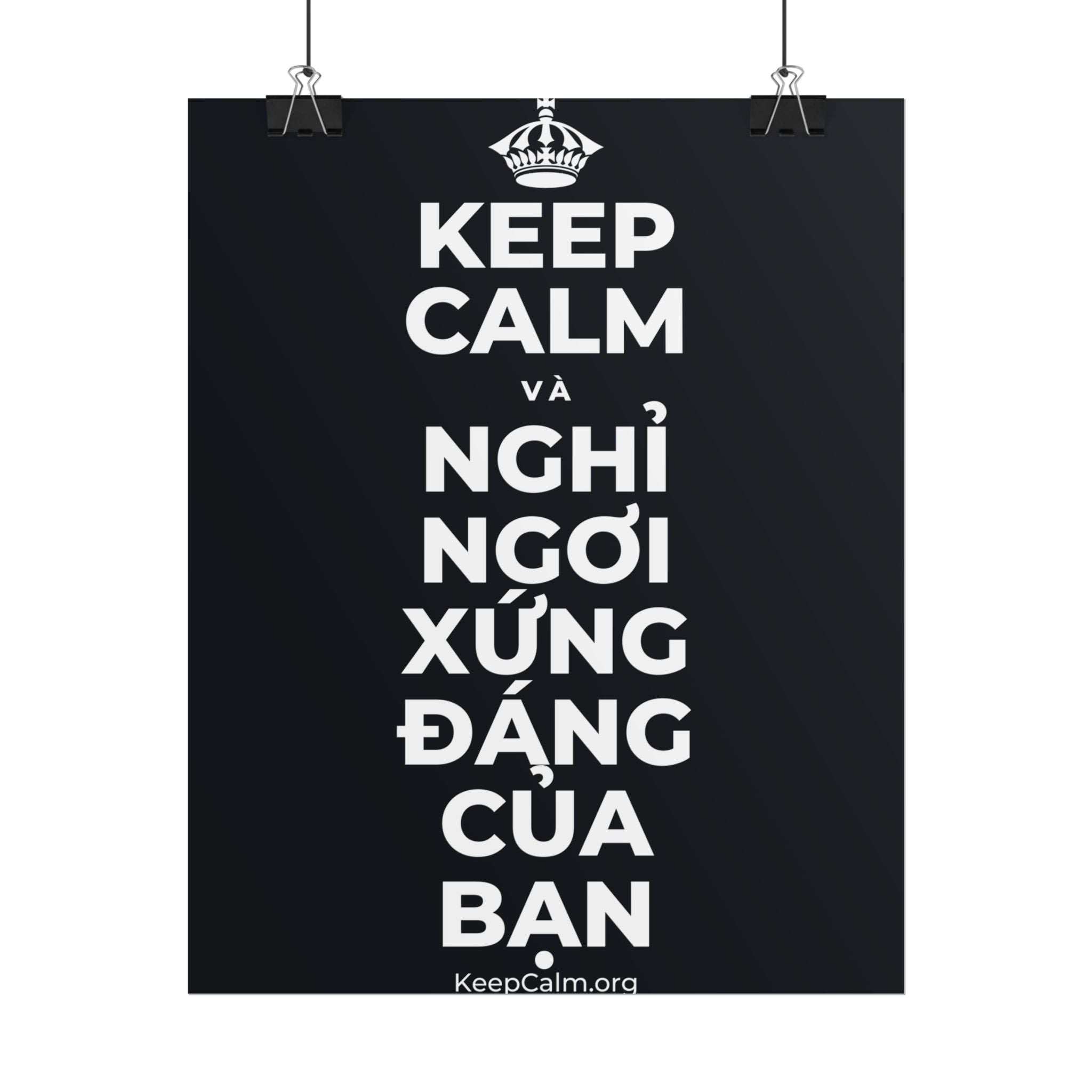 KEEP CALM VÀ NGHỈ NGƠI XỨNG ĐÁNG CỦA BẠN Poster (Dark)