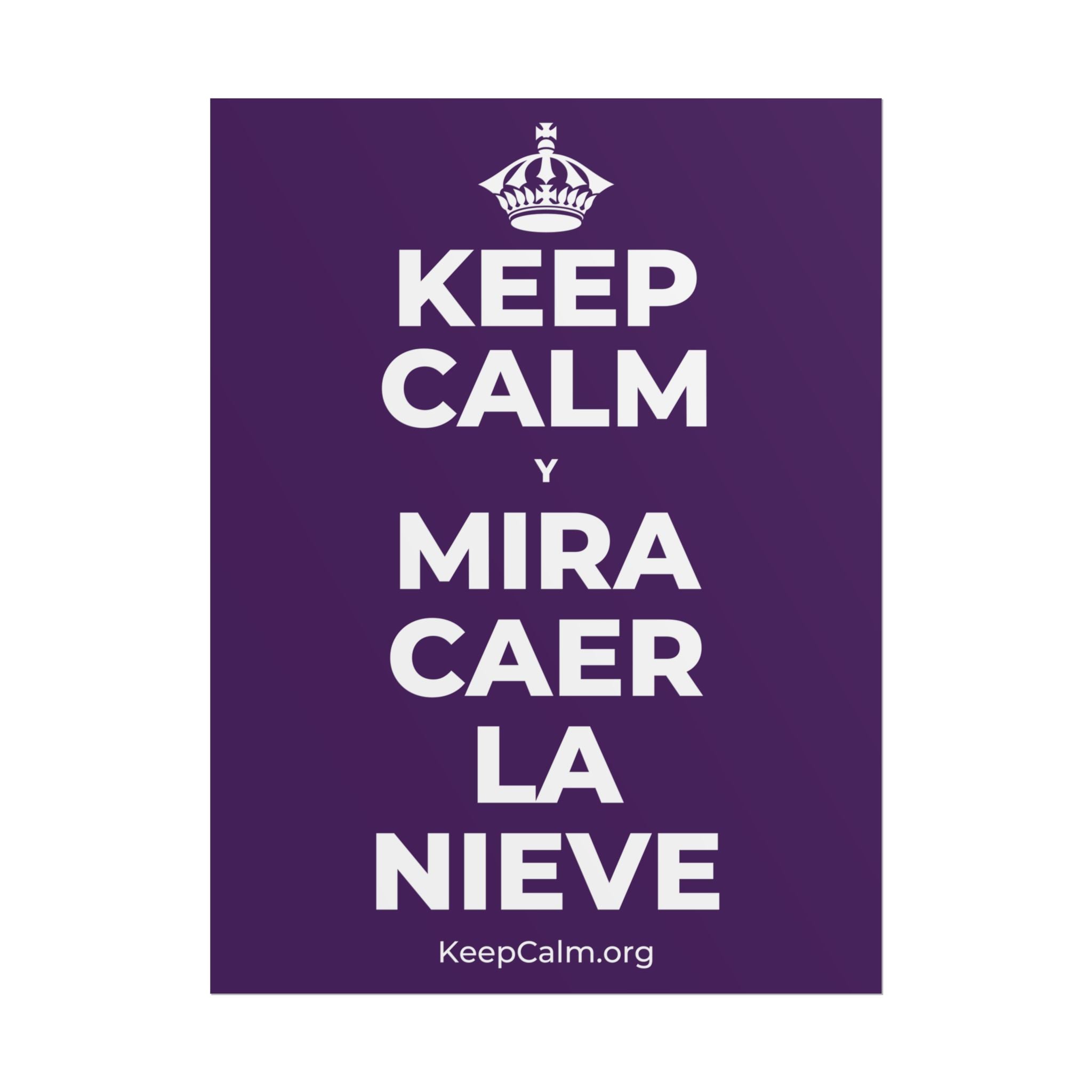 KEEP CALM Y MIRA CAER LA NIEVE Poster