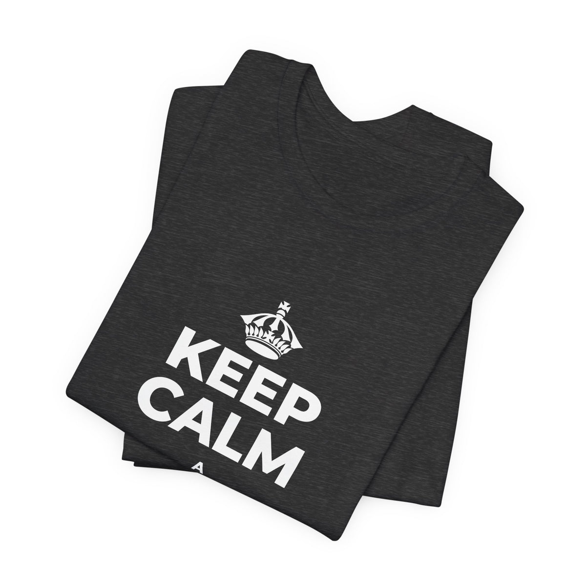 KEEP CALM A HOʻOKUʻU AKU T-Shirt (White–Asphalt)