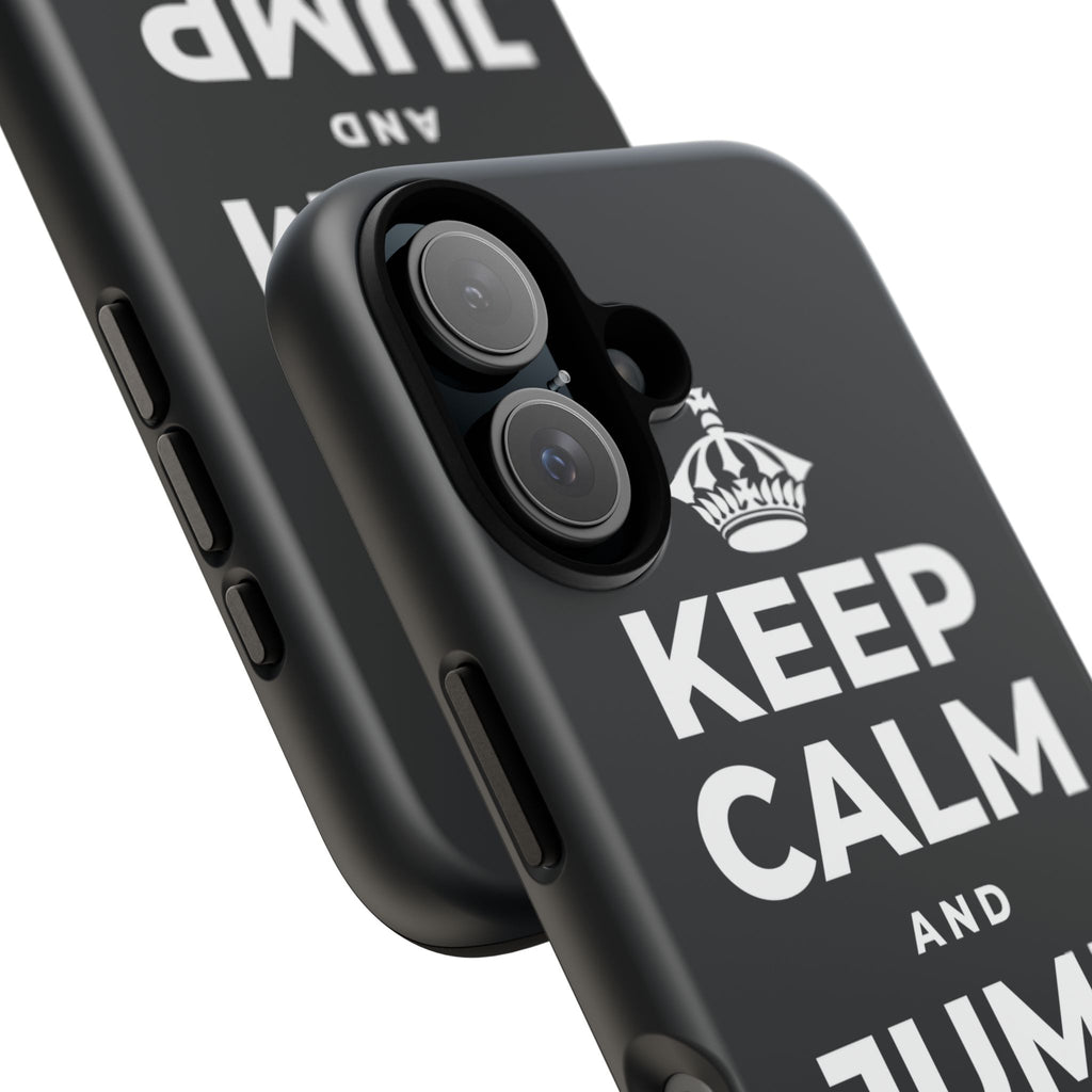 KEEP CALM AND JUMP IN A PUDDLE Phone Case (Dark)