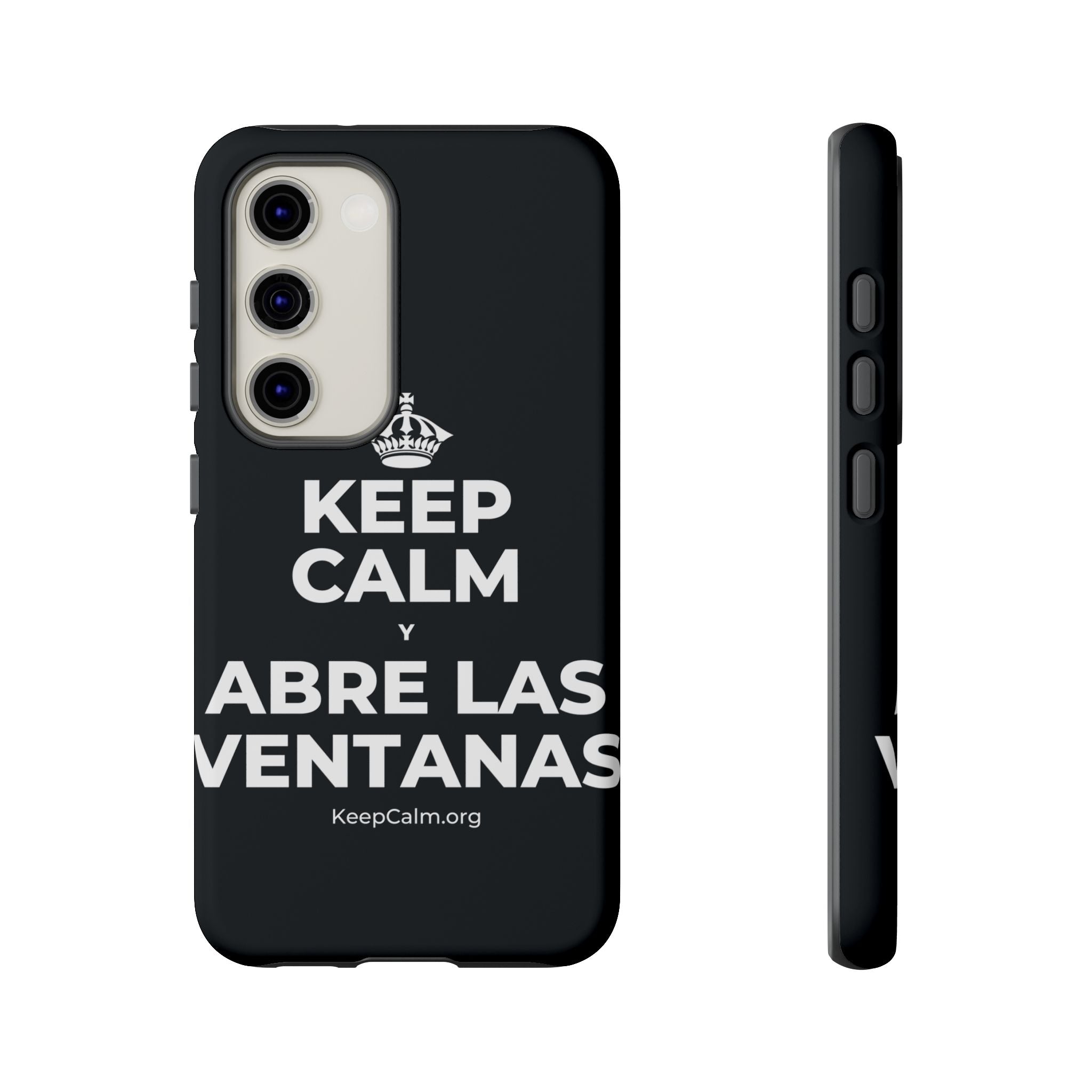 KEEP CALM Y ABRE LAS VENTANAS Phone Case (Dark)