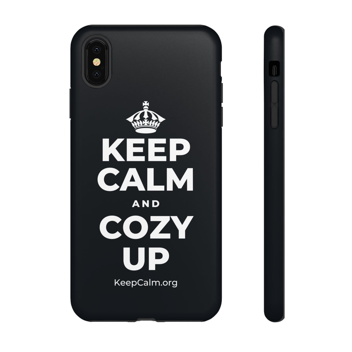 KEEP CALM AND COZY UP Phone Case (Dark)