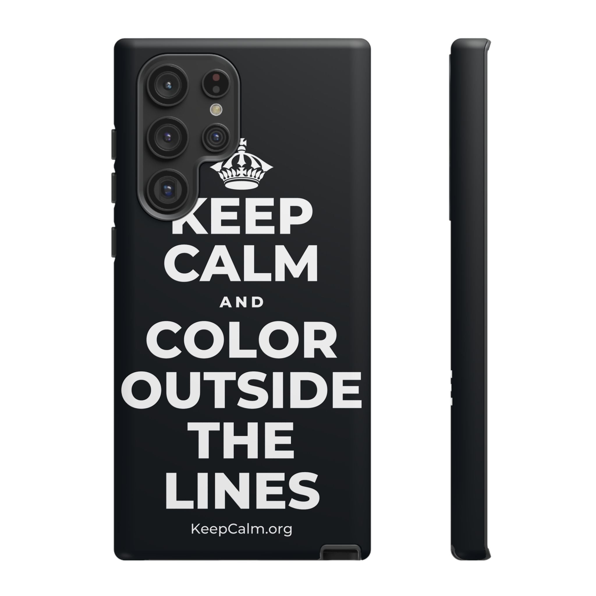 KEEP CALM AND COLOR OUTSIDE THE LINES Phone Case (Dark)