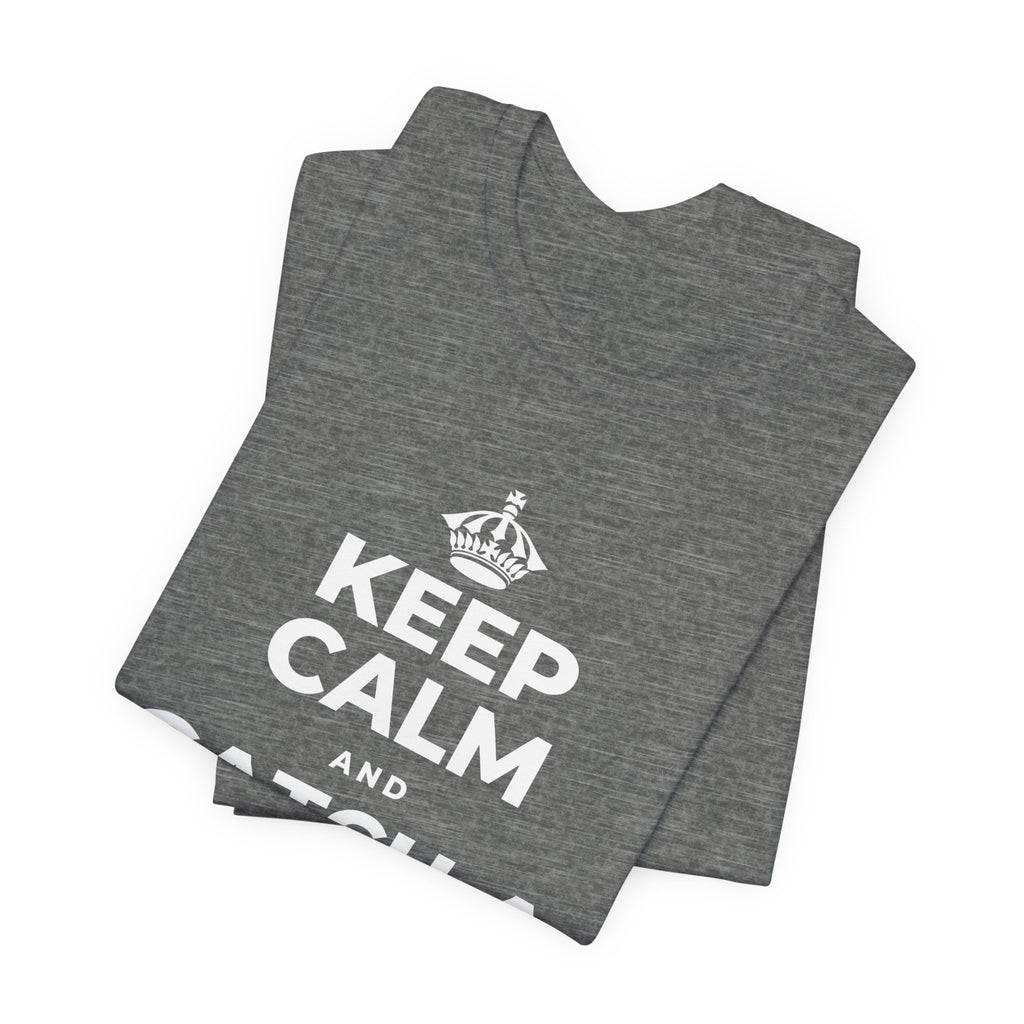 KEEP CALM AND CATCH A SEA BREEZE T-Shirt (Baby Blue–Silver)