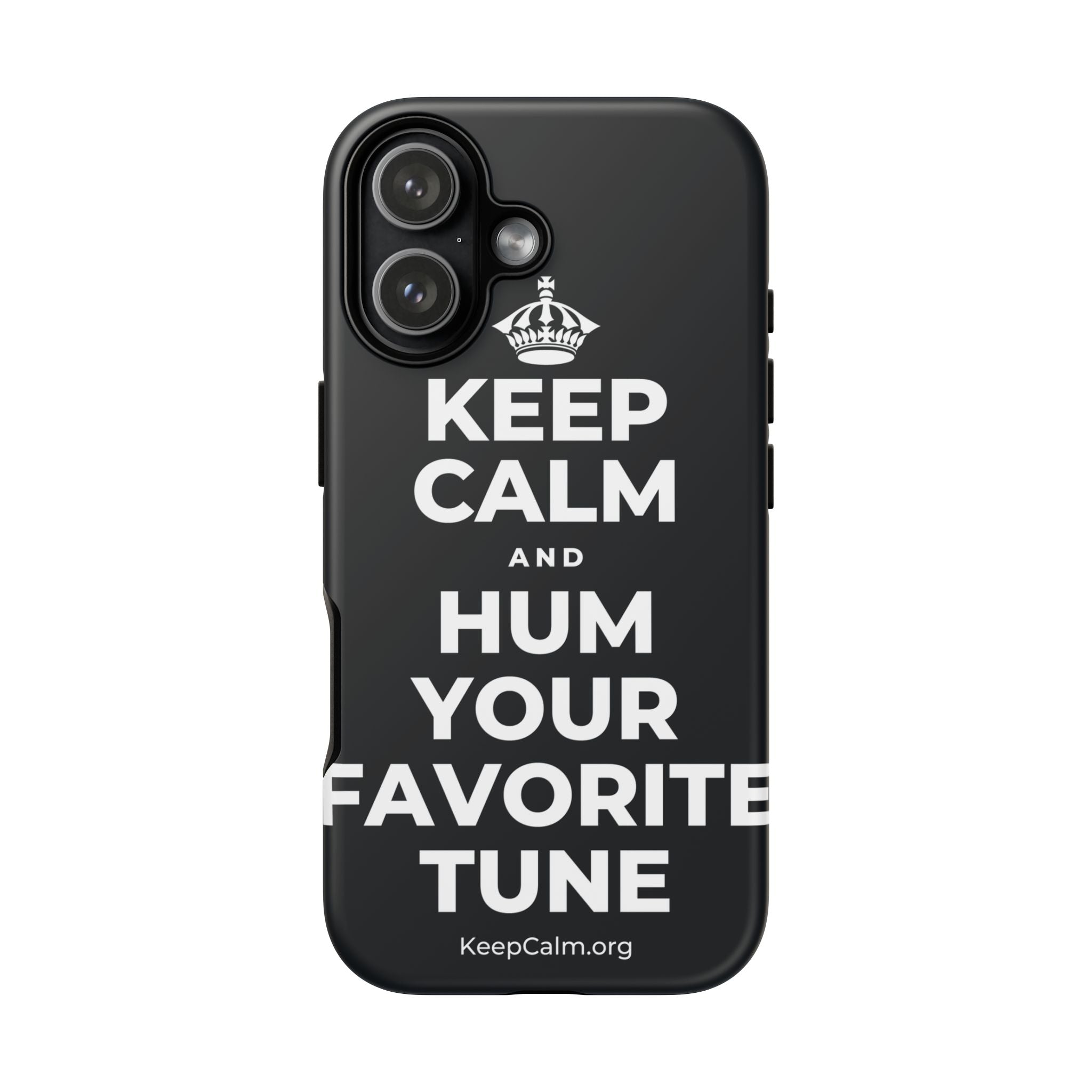 KEEP CALM AND HUM YOUR FAVORITE TUNE Phone Case (Dark)