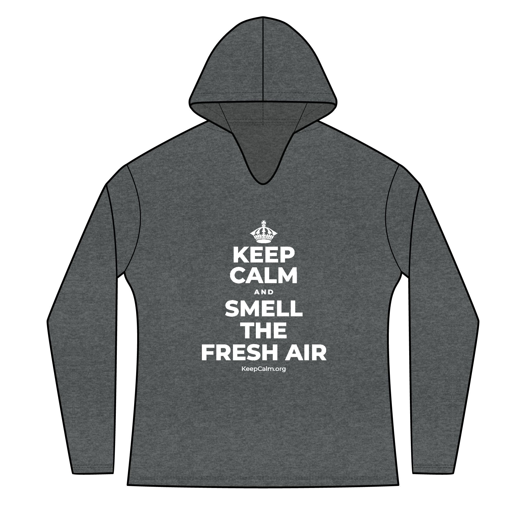 KEEP CALM AND SMELL THE FRESH AIR Women's Long Sleeve Hoodie
