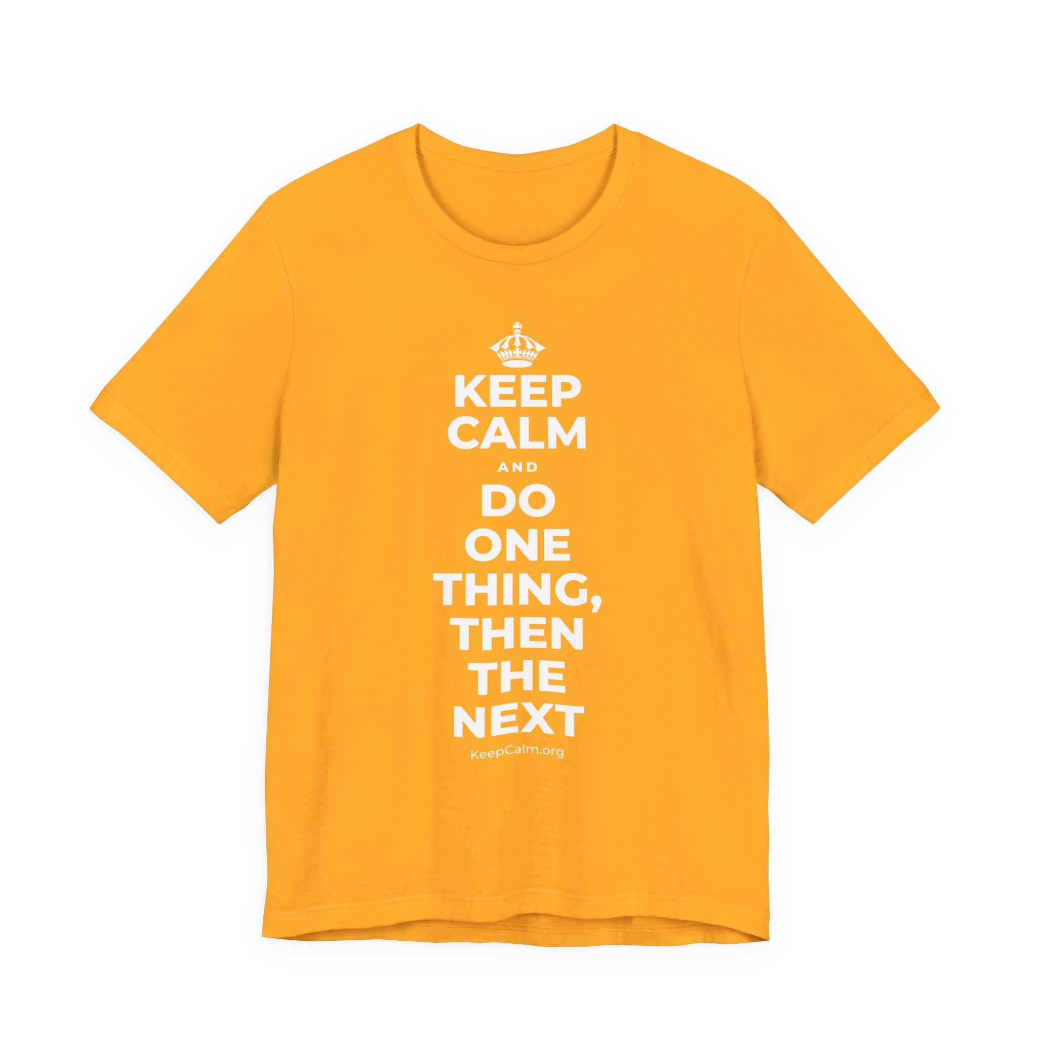 KEEP CALM AND DO ONE THING, THEN THE NEXT T-Shirt (Baby Blue–Silver)