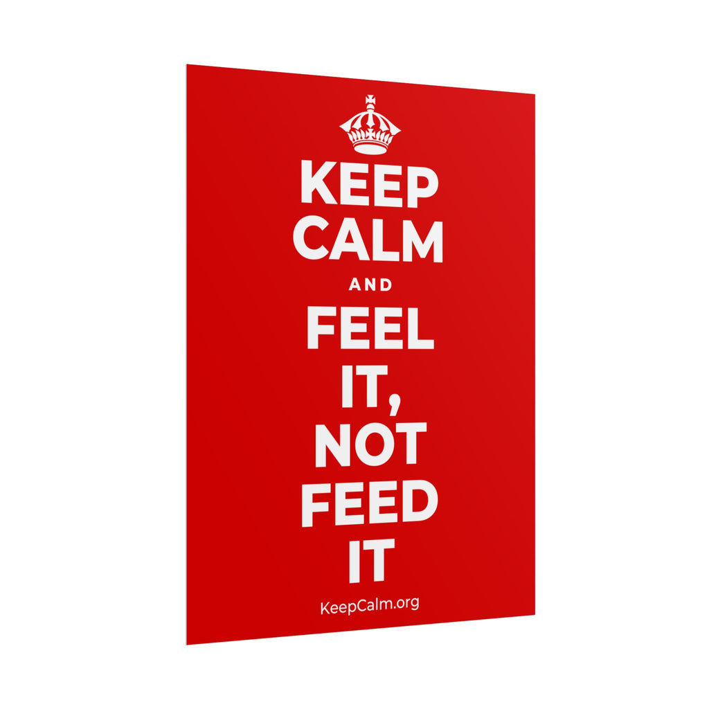 KEEP CALM AND FEEL IT, NOT FEED IT Poster