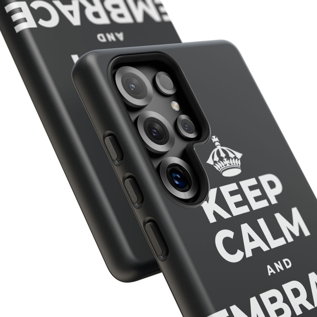 KEEP CALM AND EMBRACE THE CHANGE Phone Case (Dark)