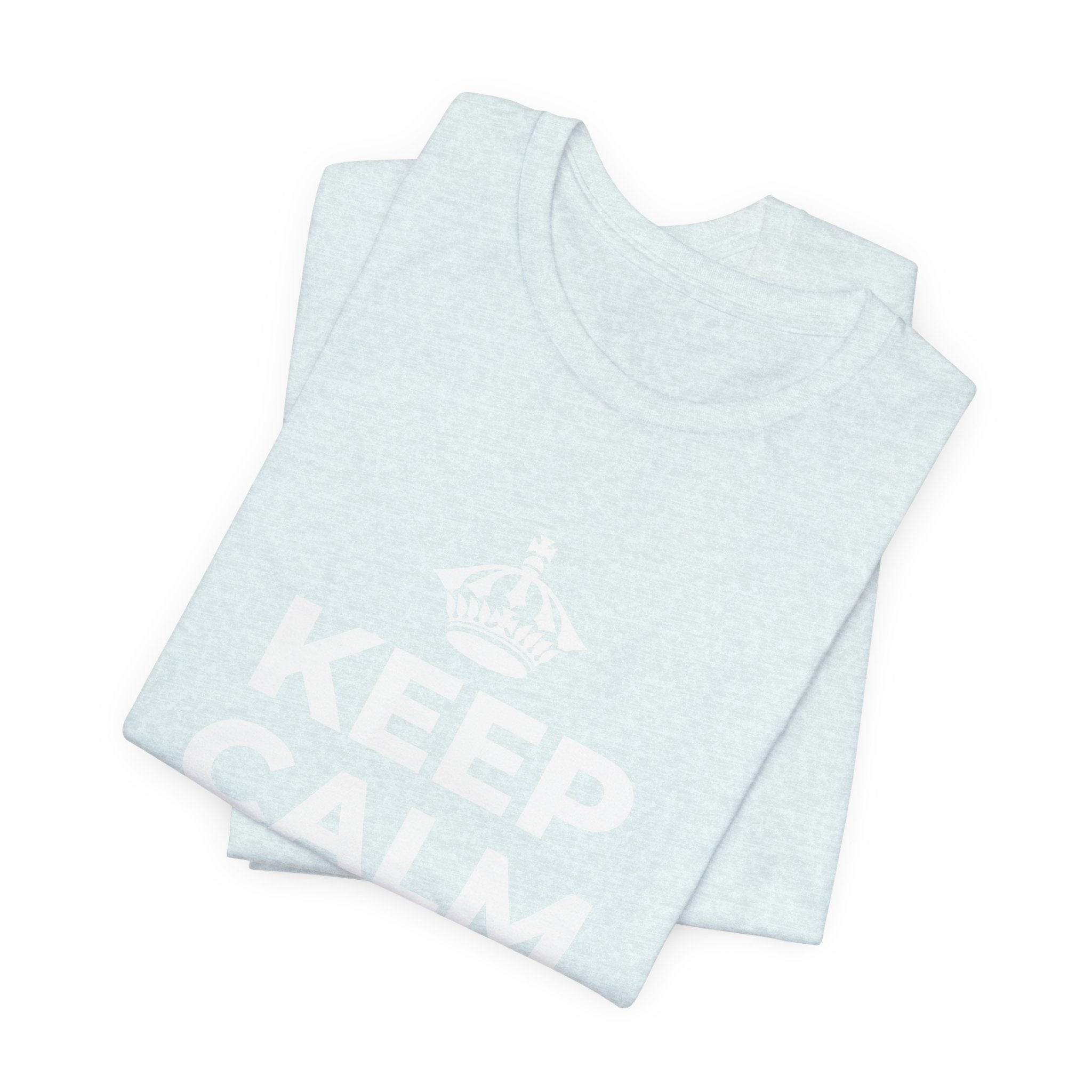 KEEP CALM AND OWN IT T-Shirt (Soft Cream–Heather Mauve)