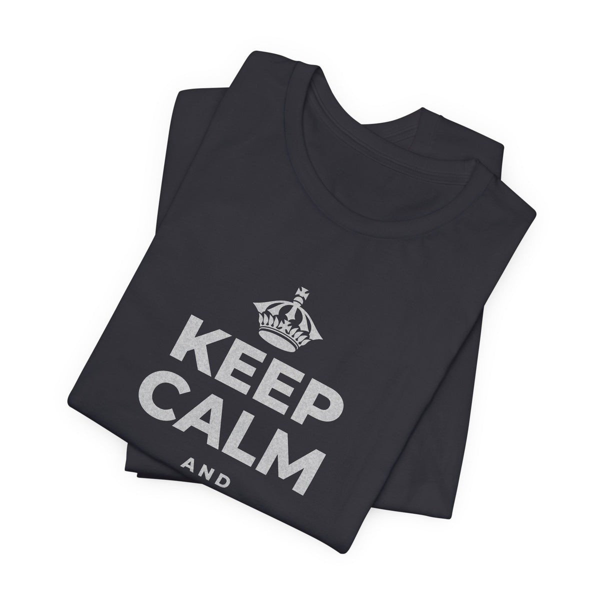 KEEP CALM AND GO ANYWAY T-Shirt (Baby Blue–Silver)