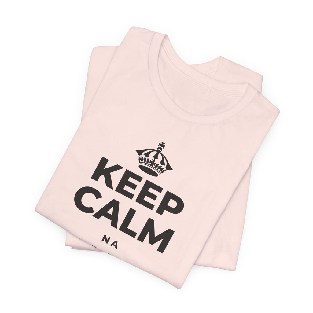 KEEP CALM NA METAMETA KIDOGO T-Shirt (Soft Cream–Heather Mauve)