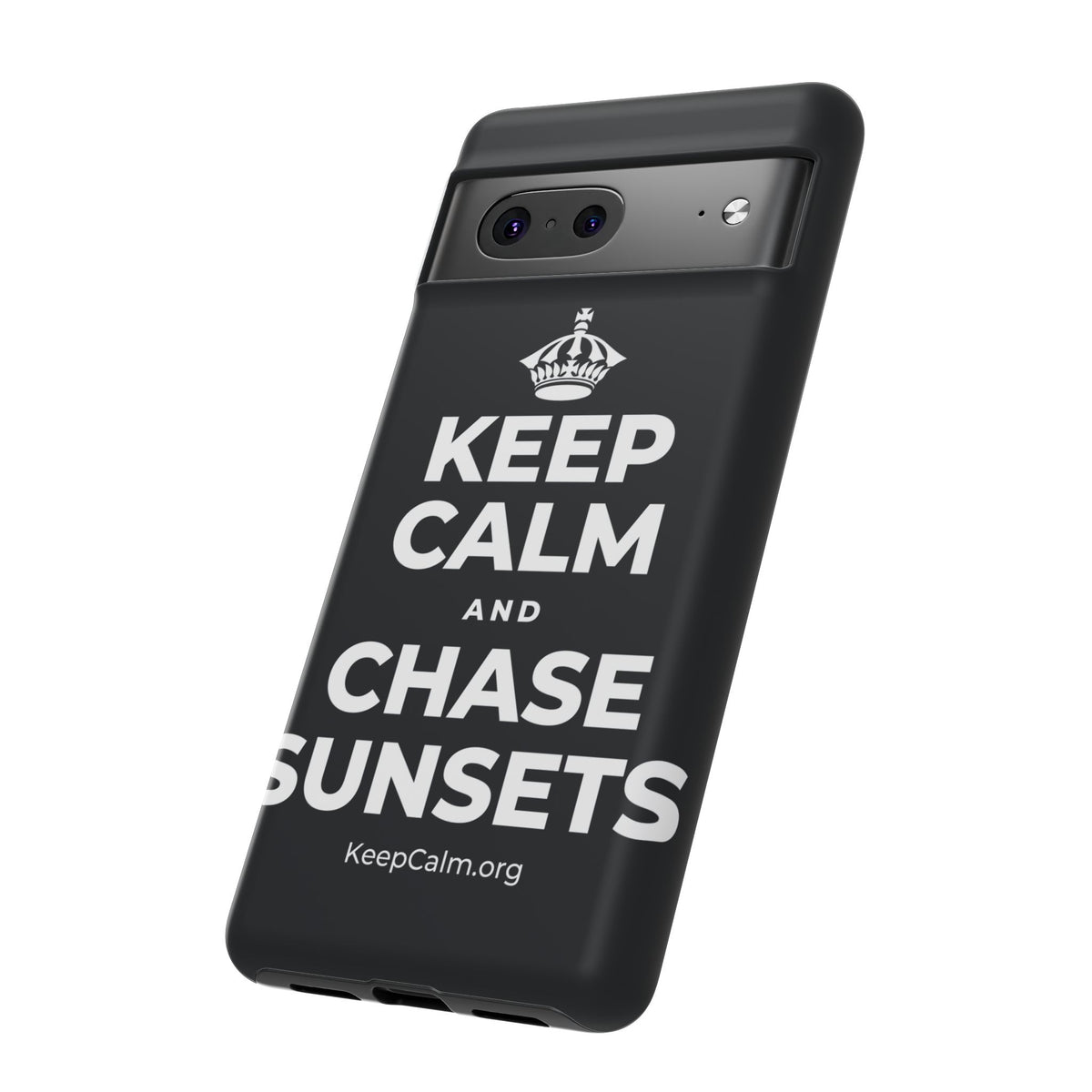 KEEP CALM AND CHASE SUNSETS Phone Case (Dark)