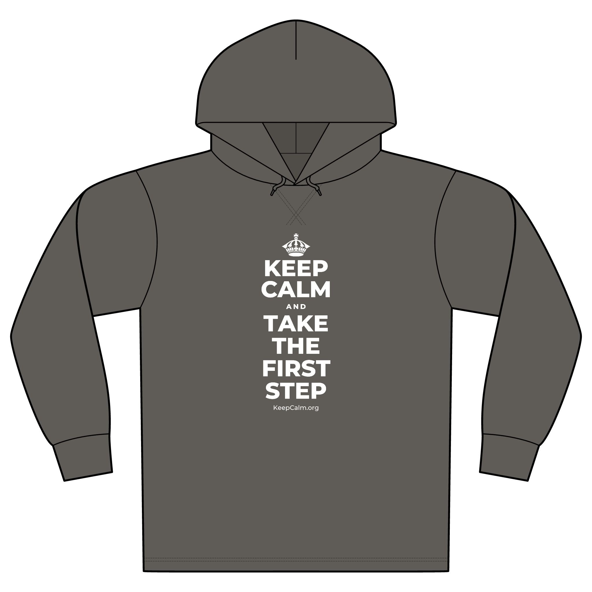 KEEP CALM AND TAKE THE FIRST STEP Organic Hoodie Tee