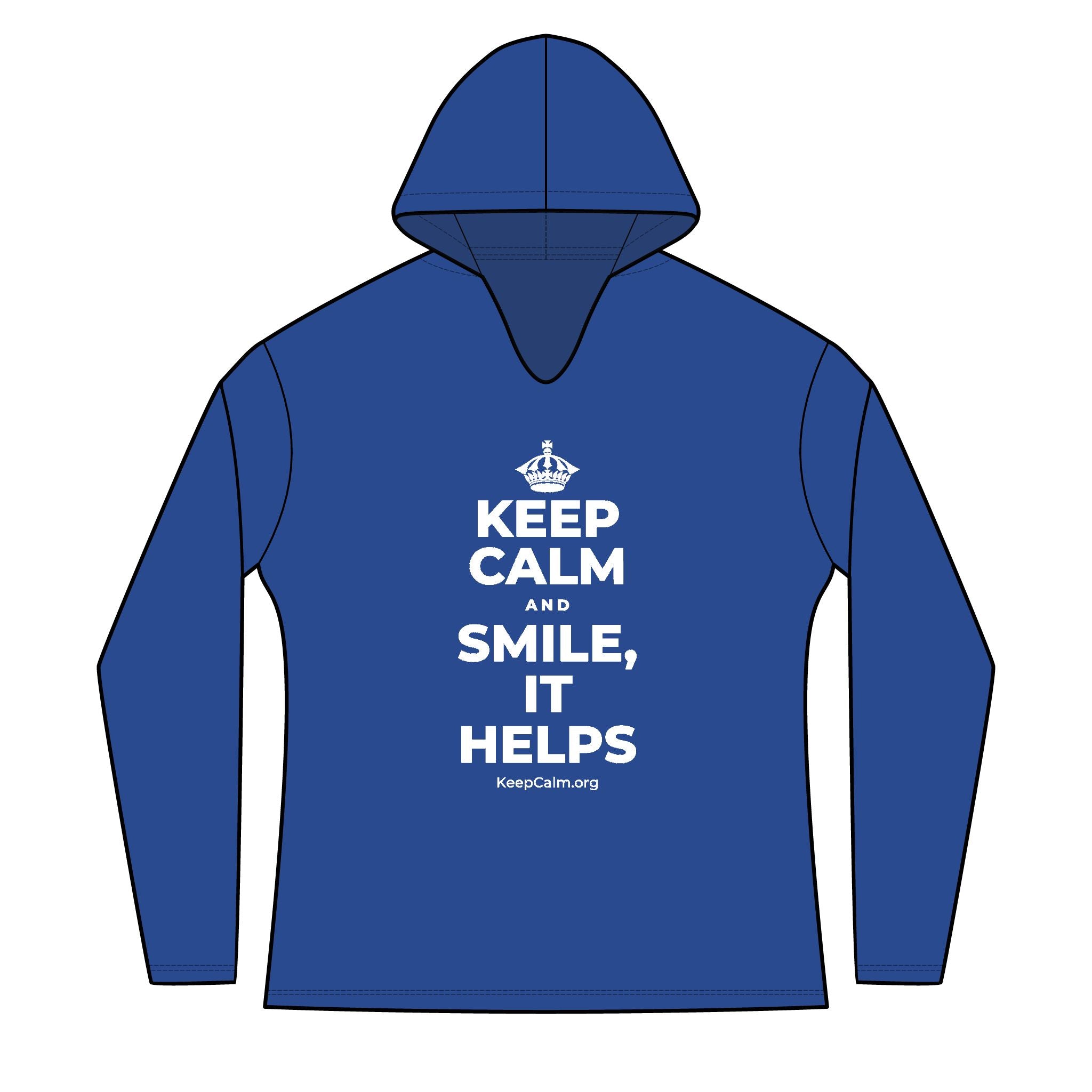 KEEP CALM AND SMILE, IT HELPS Women's Long Sleeve Hoodie
