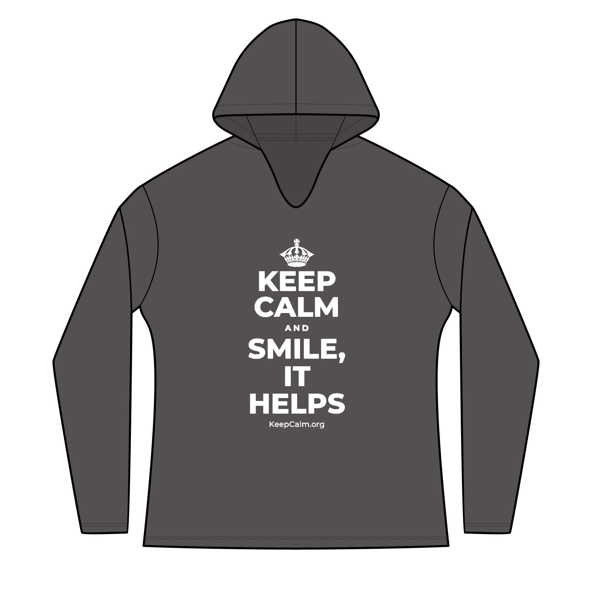 KEEP CALM AND SMILE, IT HELPS Women's Long Sleeve Hoodie
