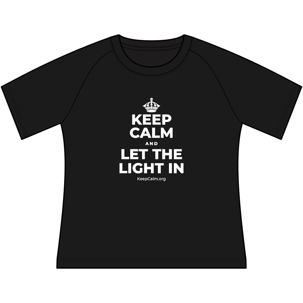 KEEP CALM AND LET THE LIGHT IN Women's Raglan Tee