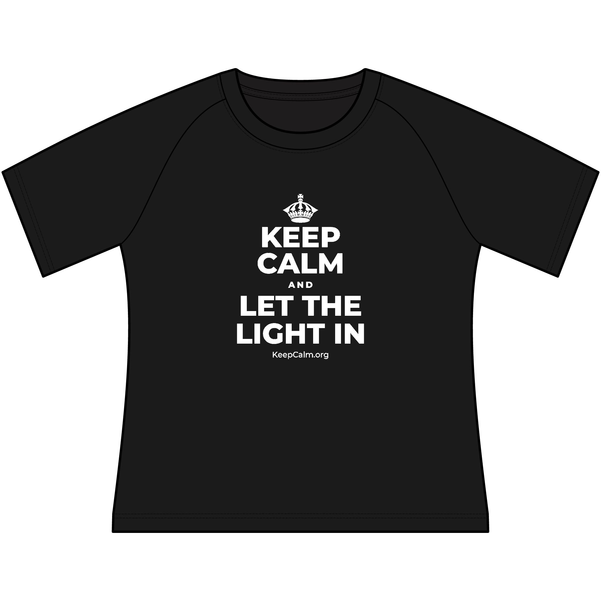 KEEP CALM AND LET THE LIGHT IN Women's Raglan Tee