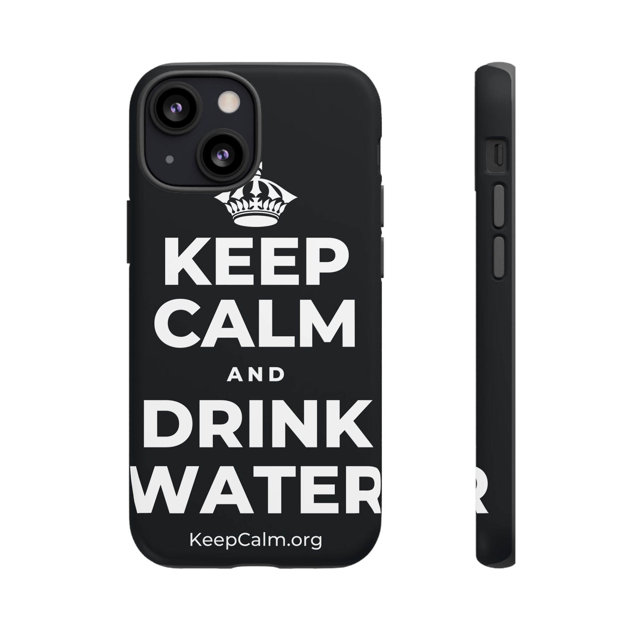 KEEP CALM AND DRINK WATER Phone Case (Dark)