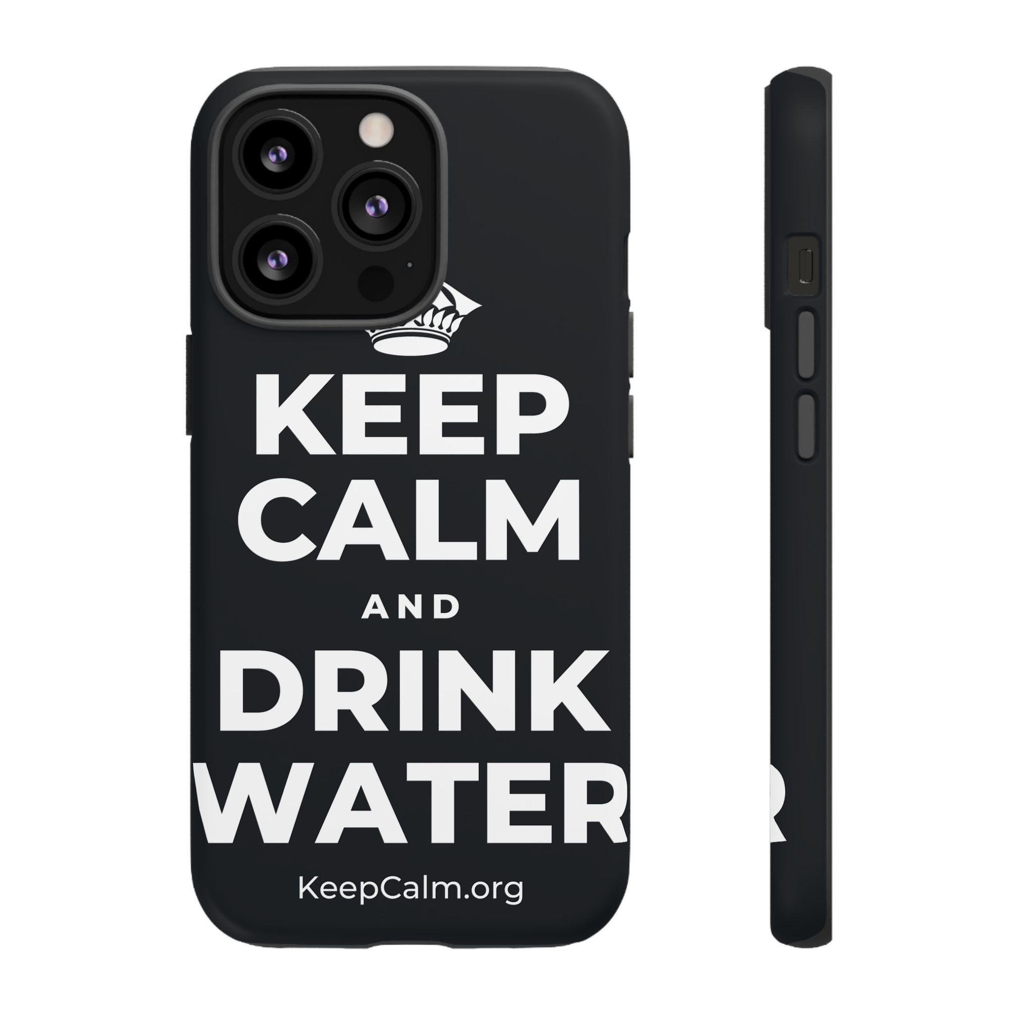 KEEP CALM AND DRINK WATER Phone Case (Dark)