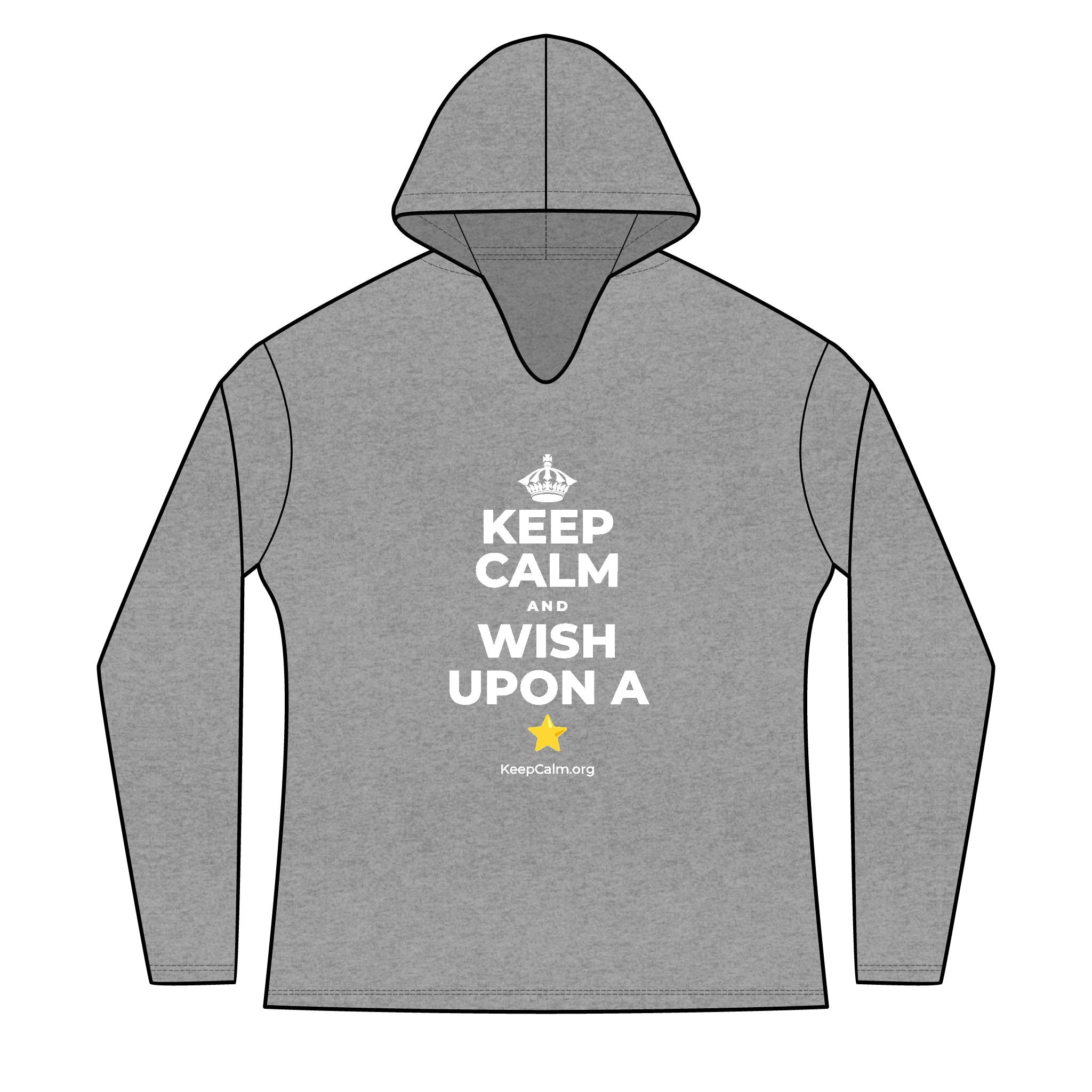 KEEP CALM AND WISH UPON A ⭐ Women's Long Sleeve Hoodie