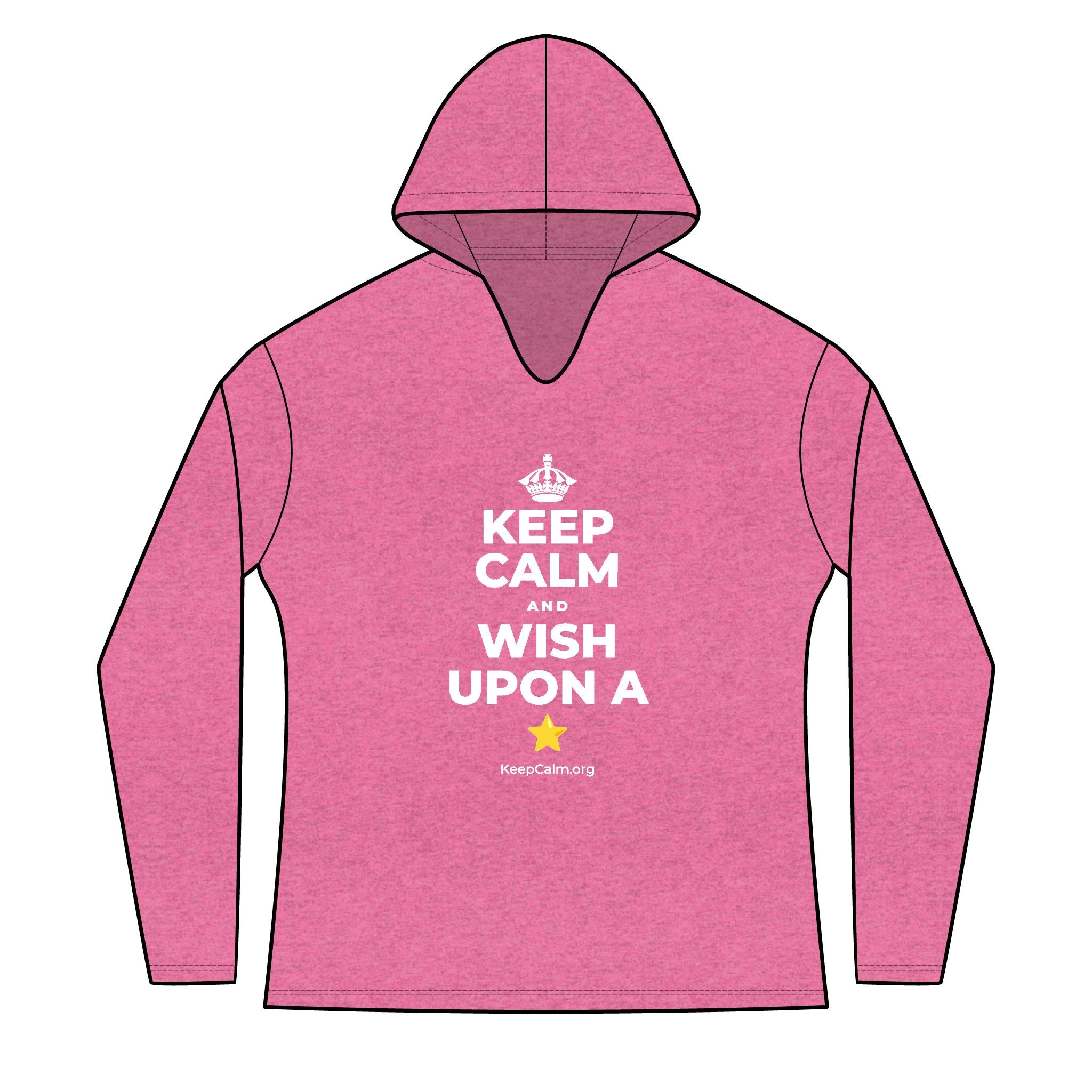 KEEP CALM AND WISH UPON A ⭐ Women's Long Sleeve Hoodie
