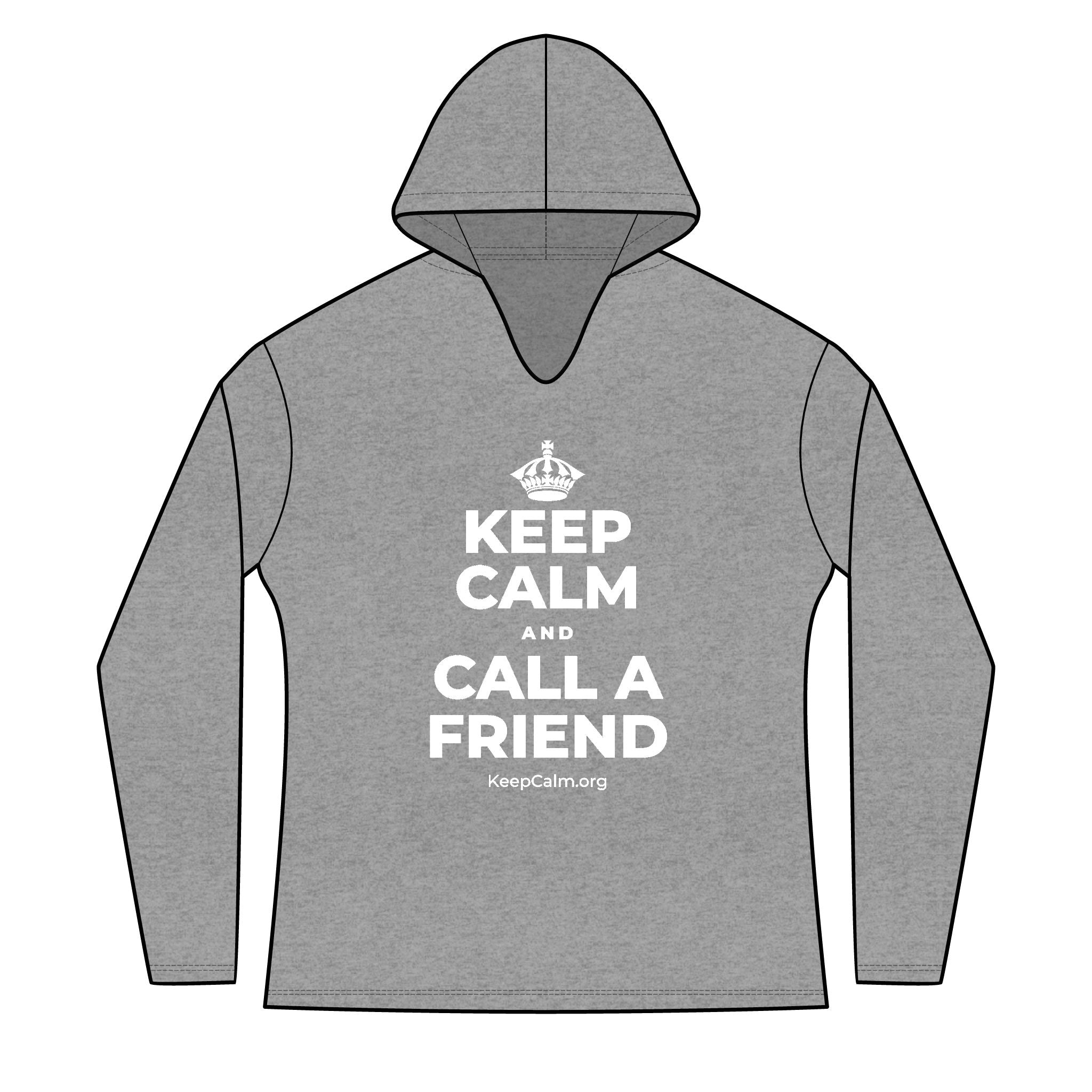 KEEP CALM AND CALL A FRIEND Women's Long Sleeve Hoodie