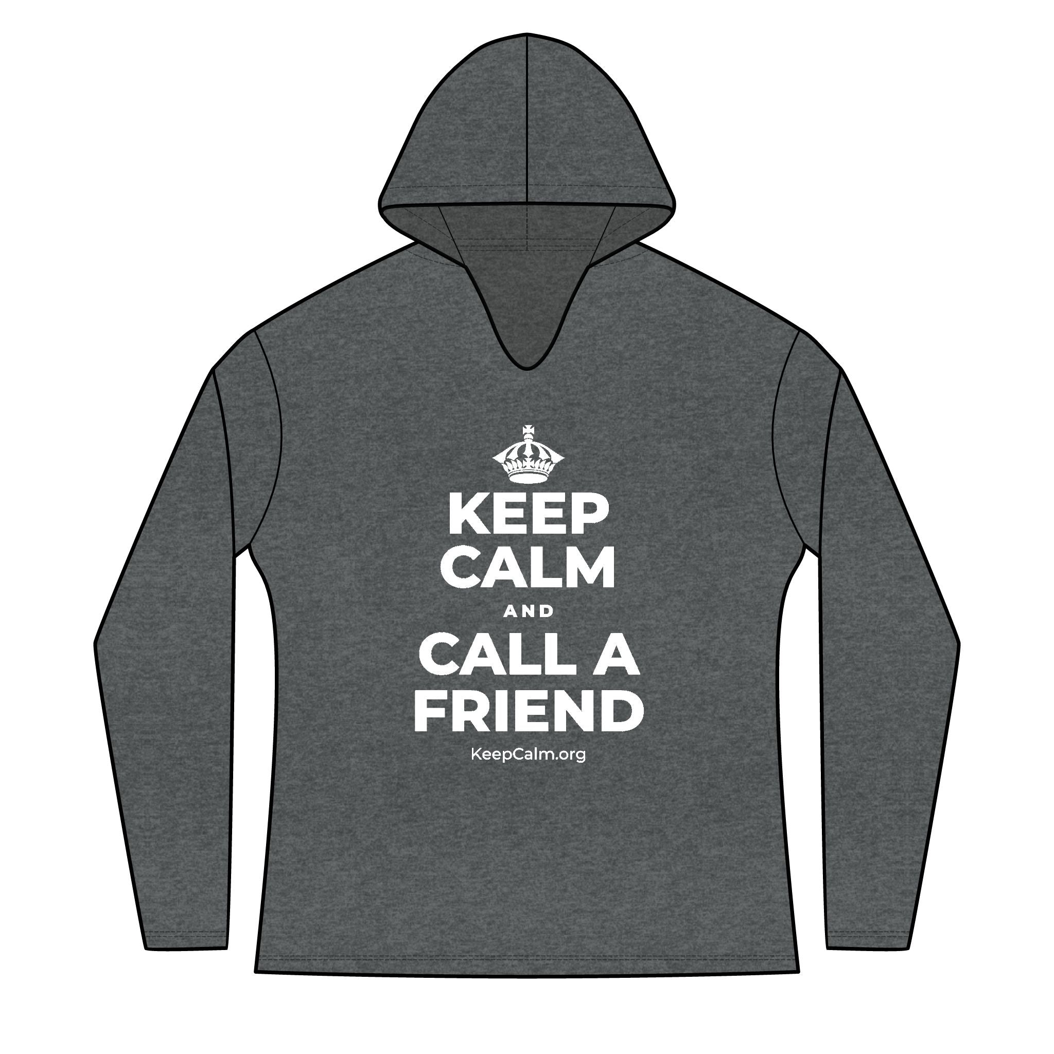 KEEP CALM AND CALL A FRIEND Women's Long Sleeve Hoodie