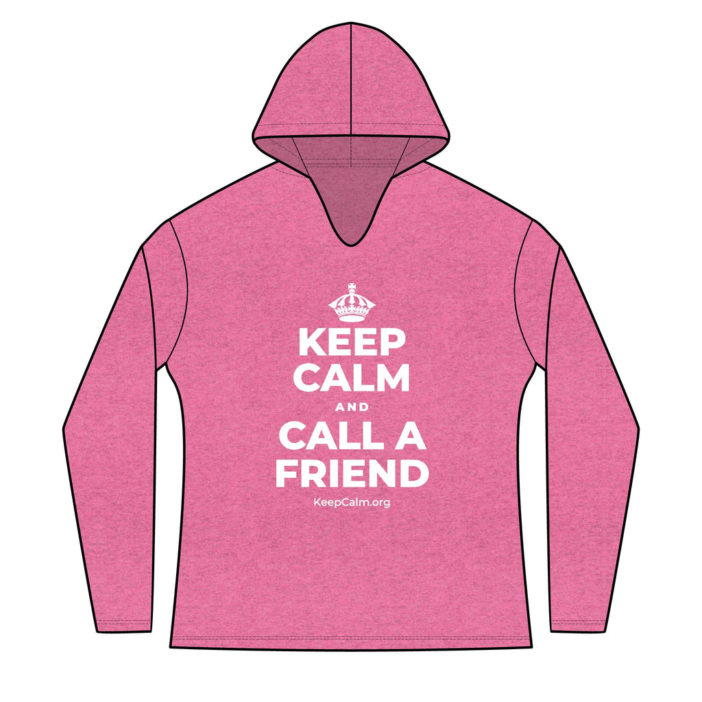 KEEP CALM AND CALL A FRIEND Women's Long Sleeve Hoodie
