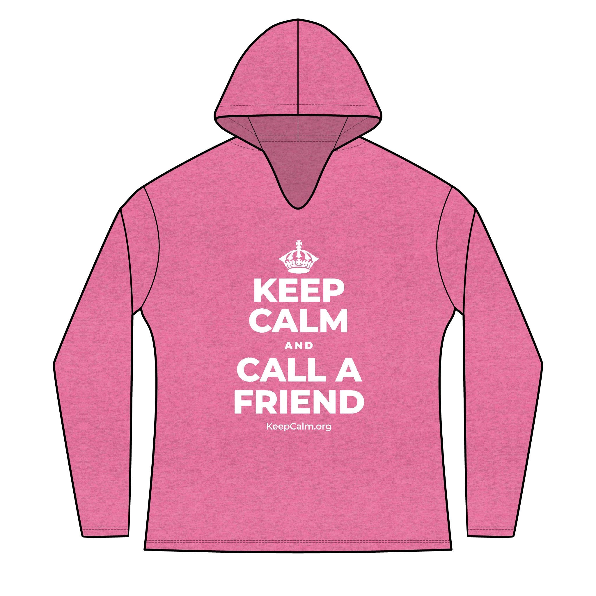KEEP CALM AND CALL A FRIEND Women's Long Sleeve Hoodie