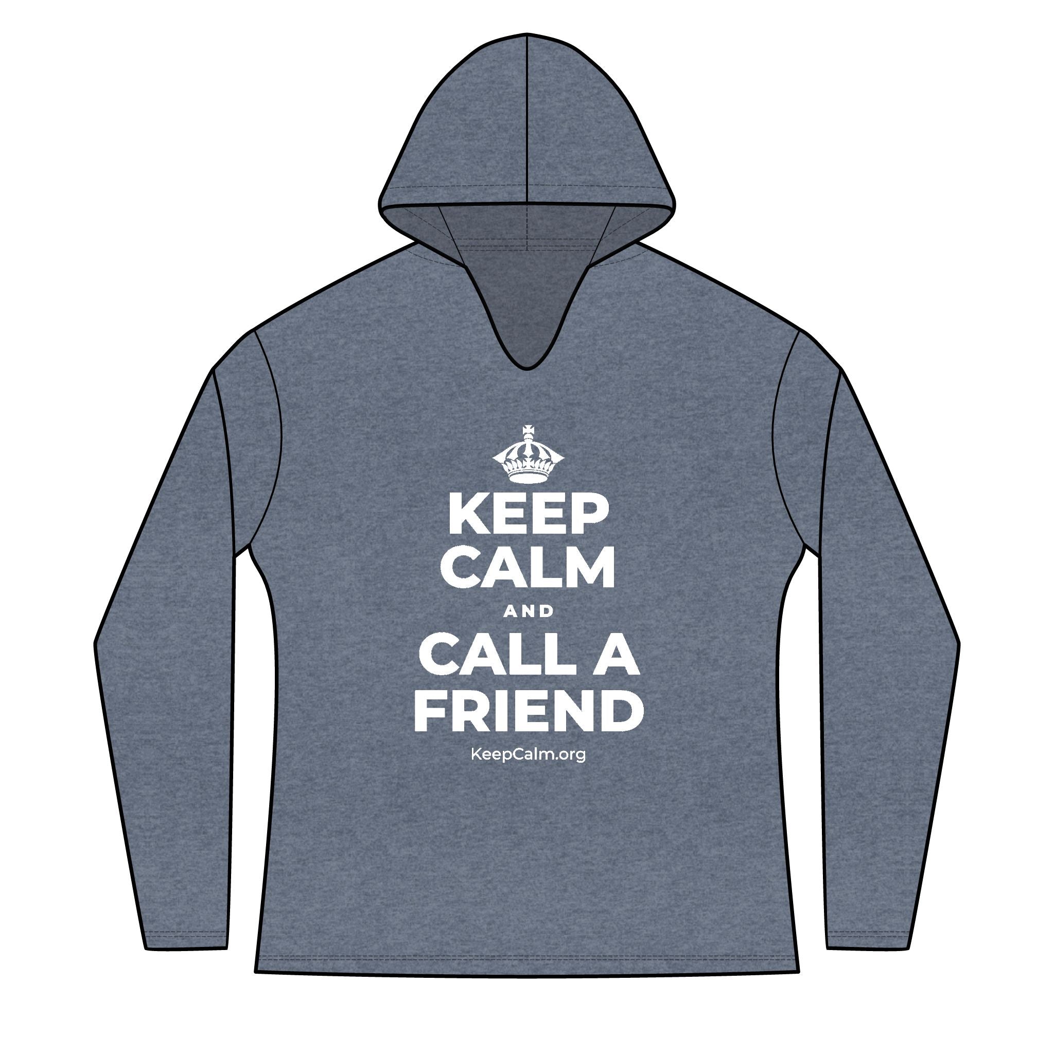 KEEP CALM AND CALL A FRIEND Women's Long Sleeve Hoodie