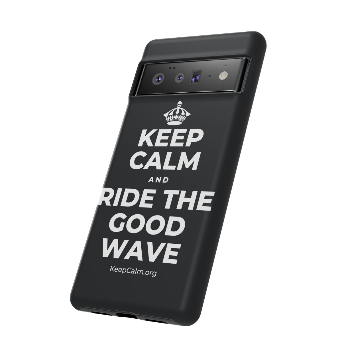 KEEP CALM AND RIDE THE GOOD WAVE Phone Case (Dark)