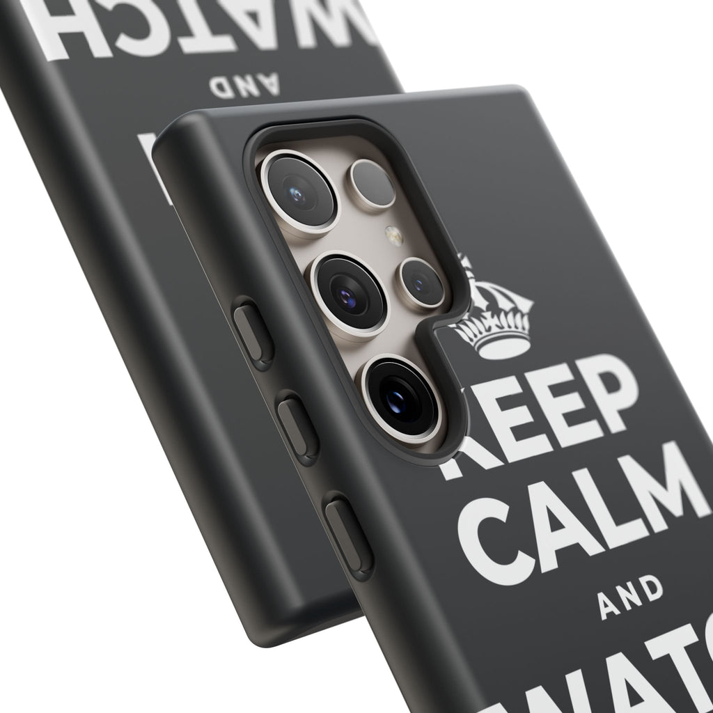 KEEP CALM AND WATCH THE CLOUDS Phone Case (Dark)