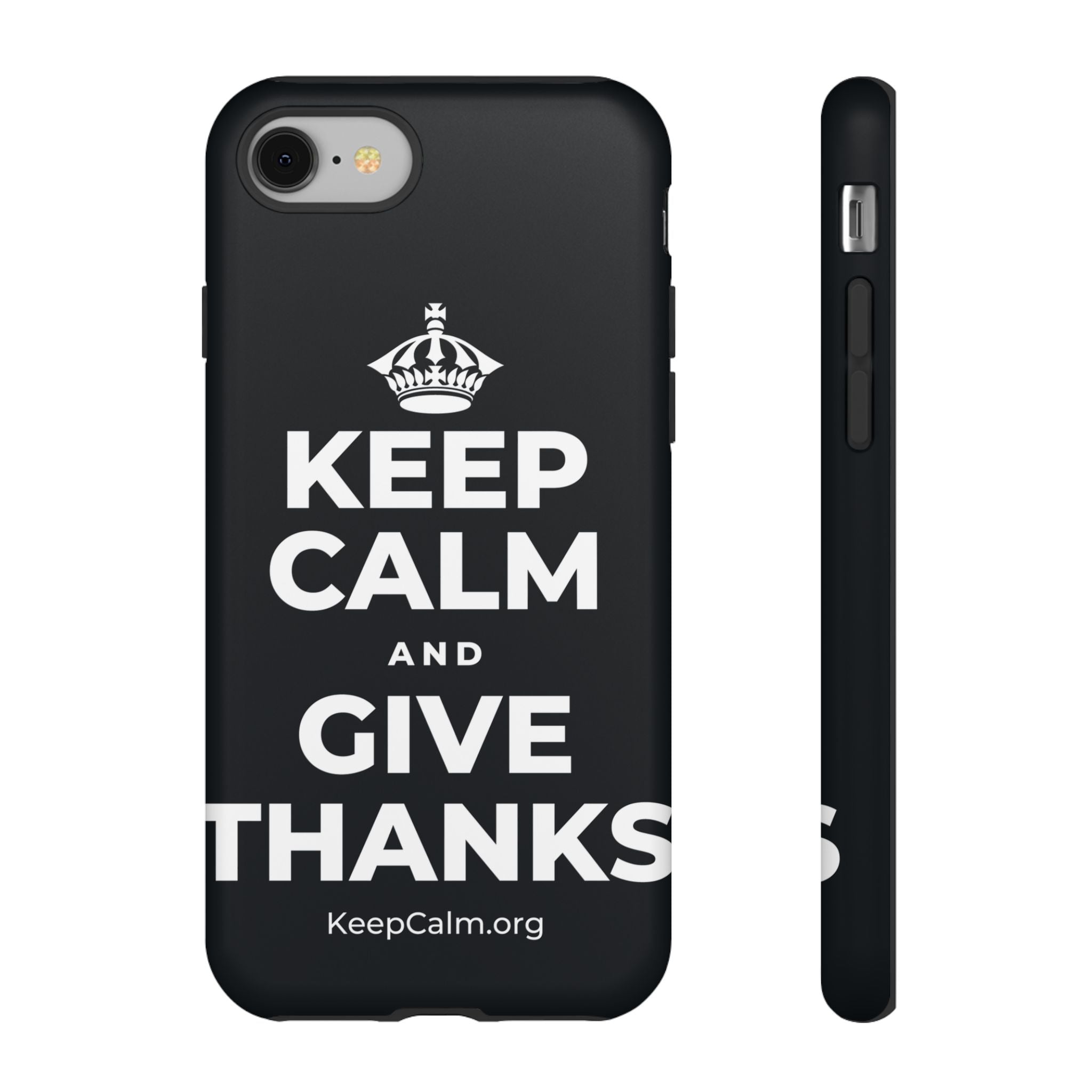 KEEP CALM AND GIVE THANKS Phone Case (Dark)