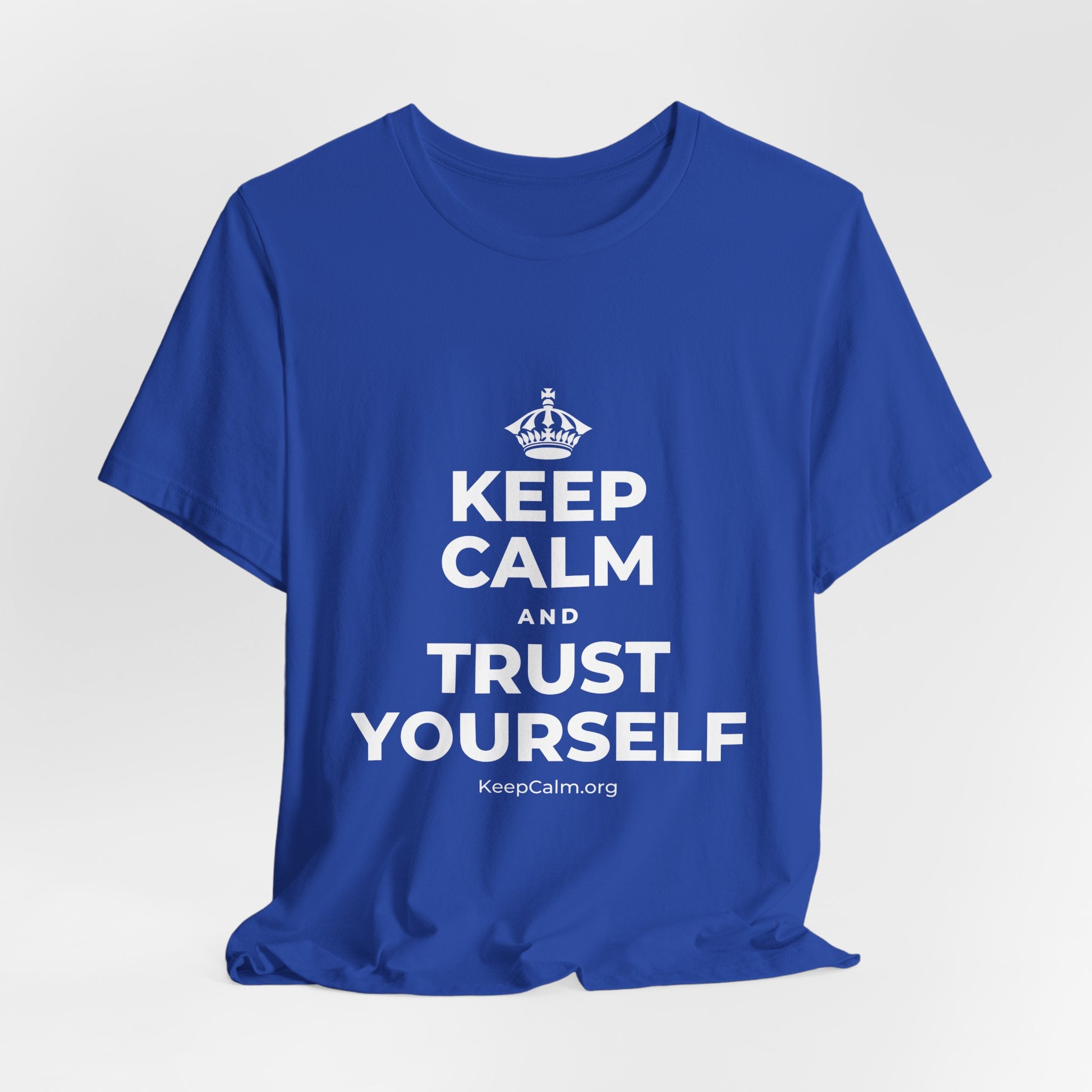 KEEP CALM AND TRUST YOURSELF T-Shirt (Soft Cream–Heather Mauve)