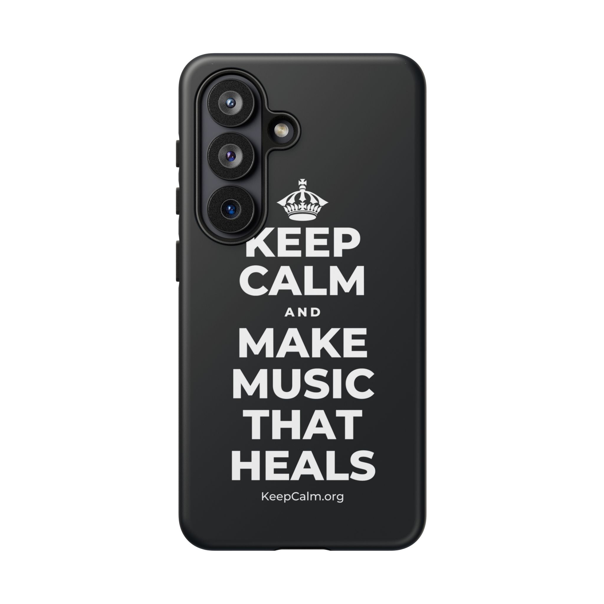KEEP CALM AND MAKE MUSIC THAT HEALS Phone Case (Dark)