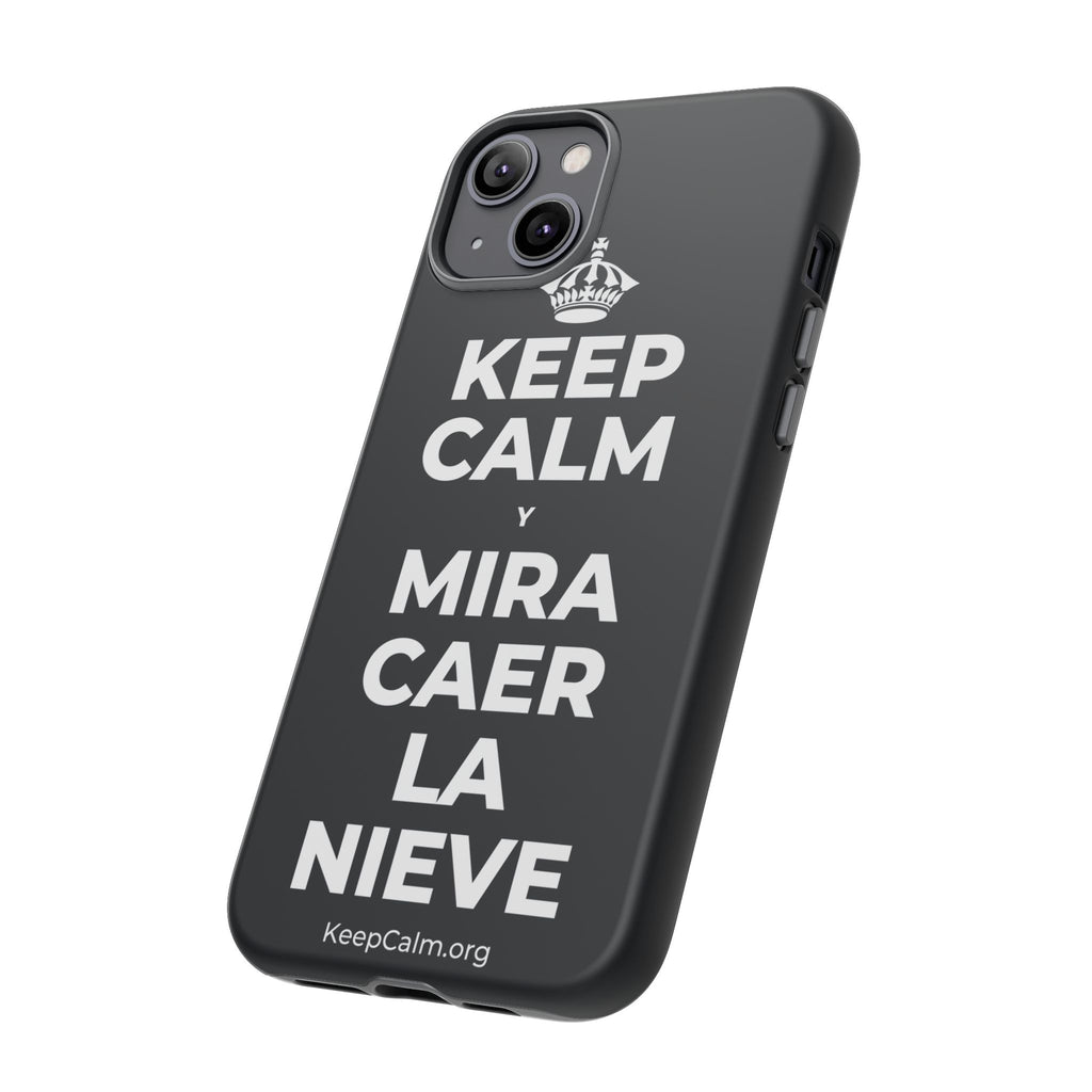 KEEP CALM Y MIRA CAER LA NIEVE Phone Case (Dark)