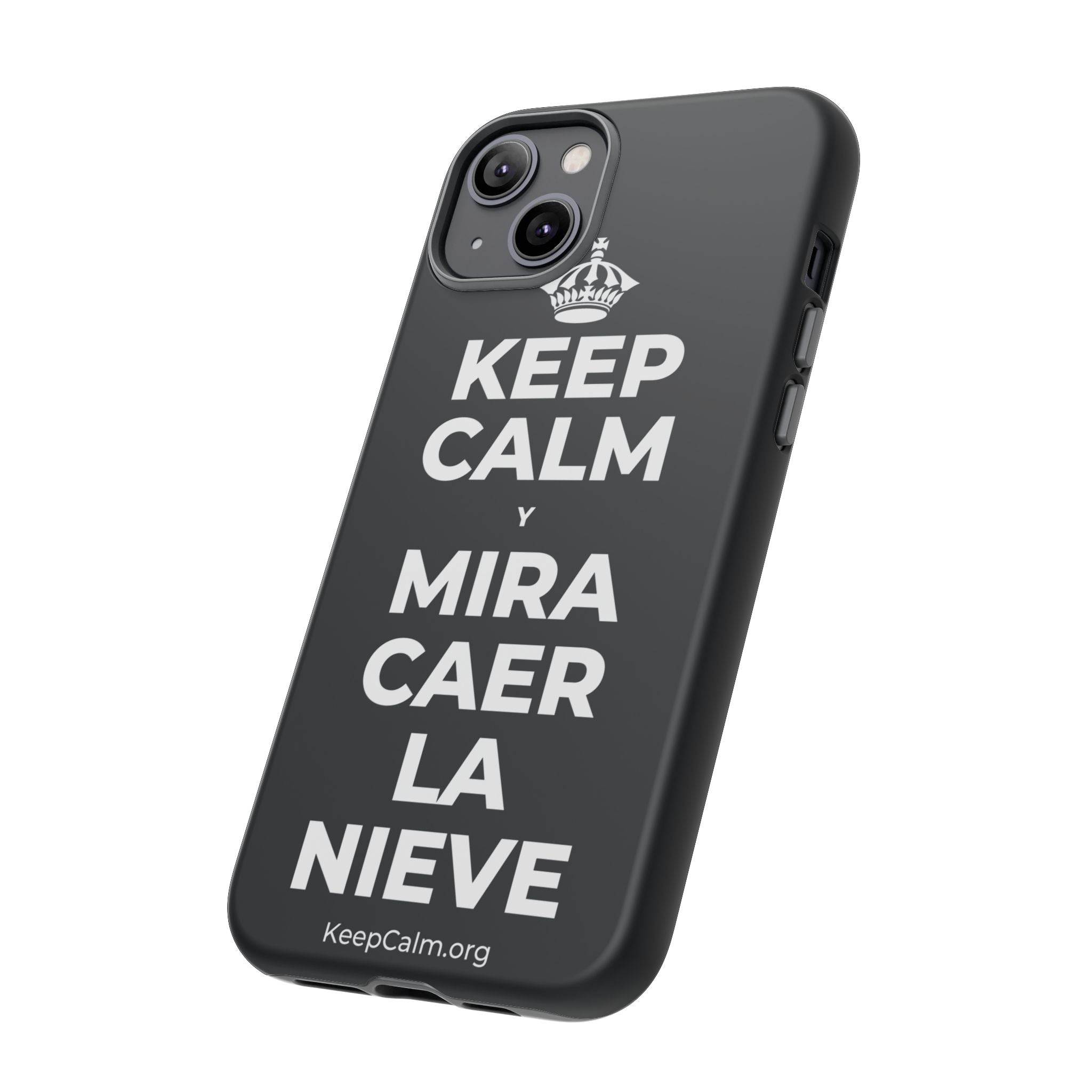 KEEP CALM Y MIRA CAER LA NIEVE Phone Case (Dark)