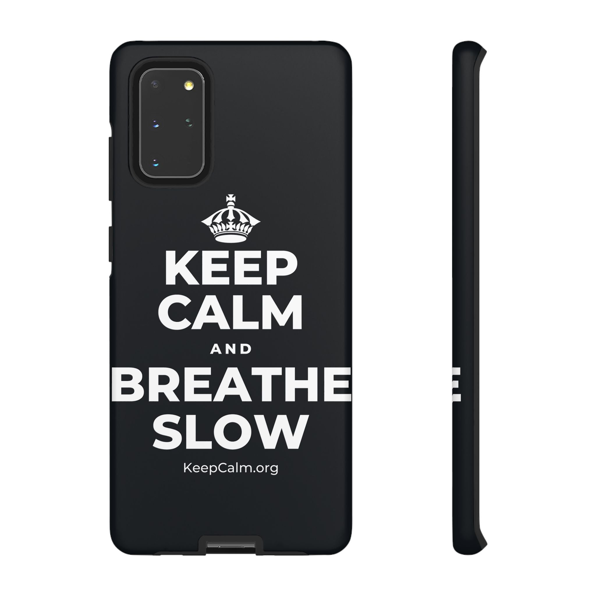KEEP CALM AND BREATHE SLOW Phone Case (Dark)