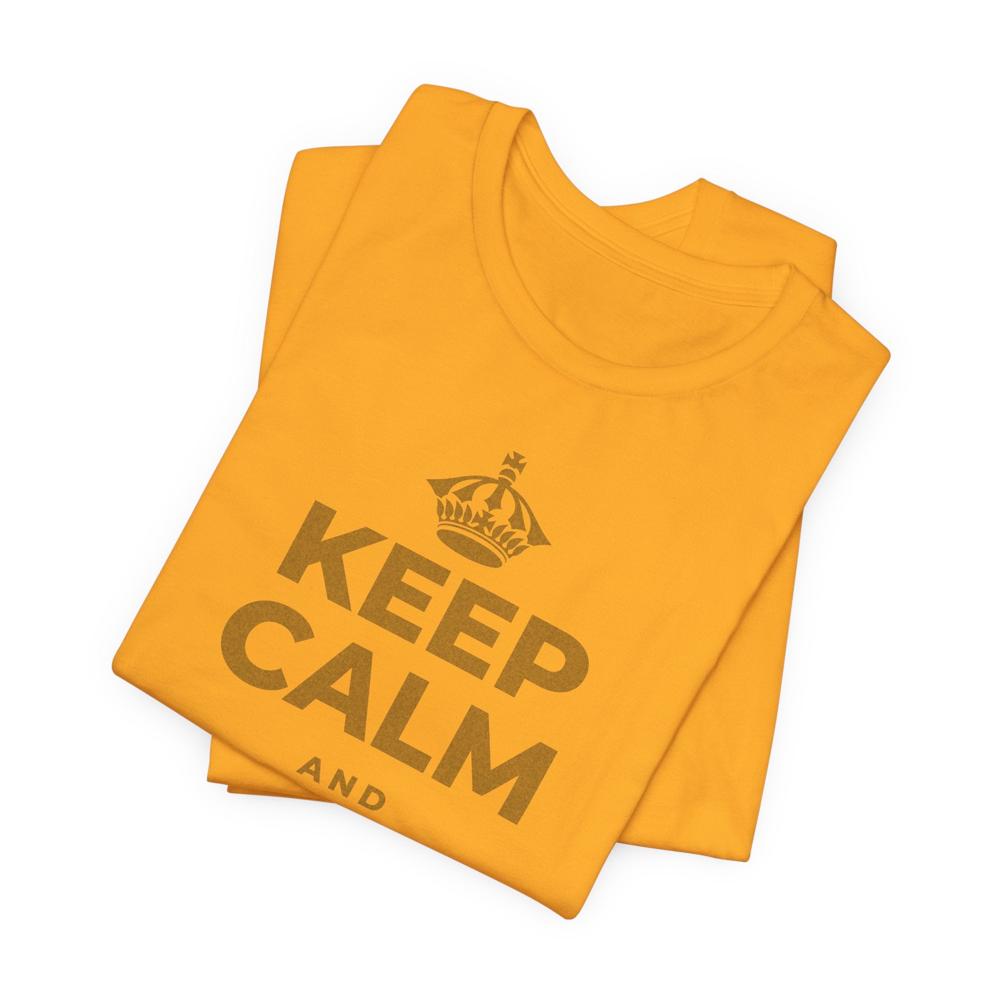KEEP CALM AND انعم بالشمس T-Shirt (Baby Blue–Silver)