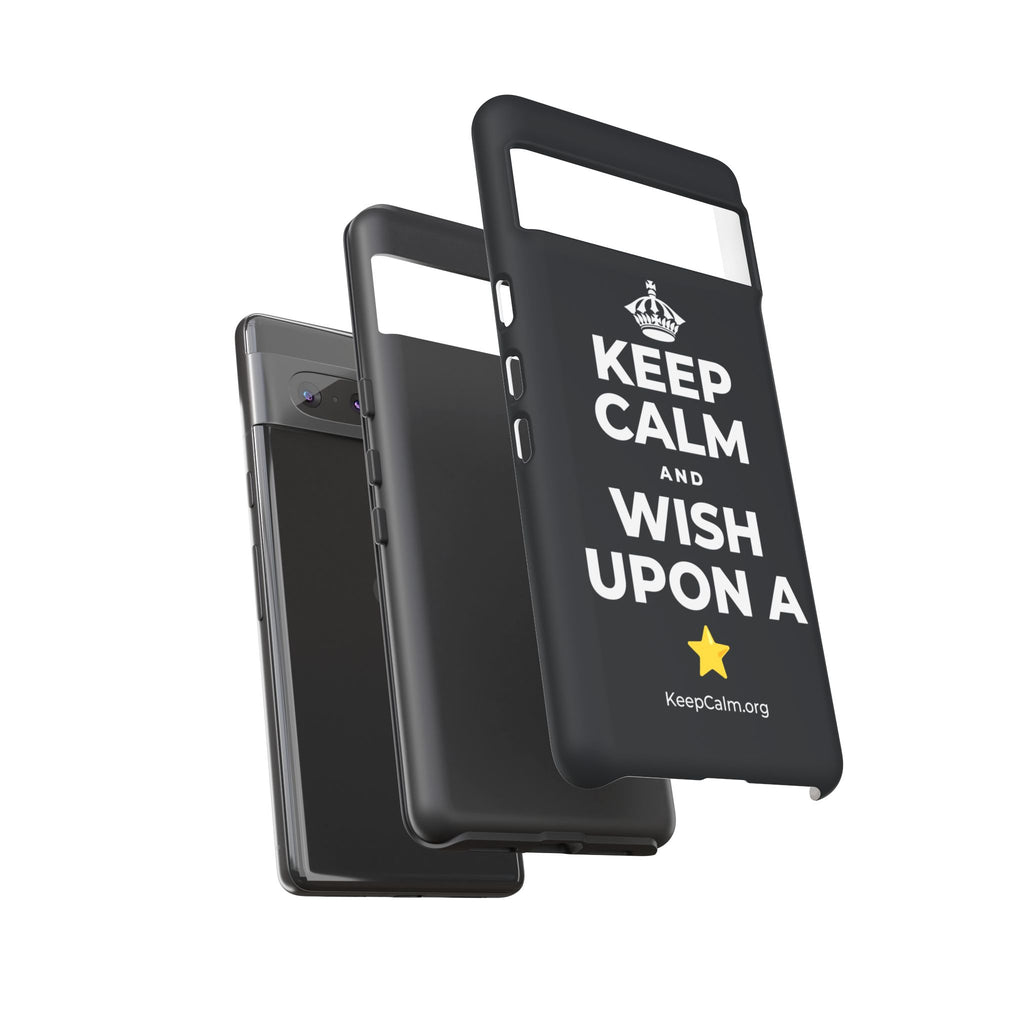 KEEP CALM AND WISH UPON A ⭐ Phone Case (Dark)